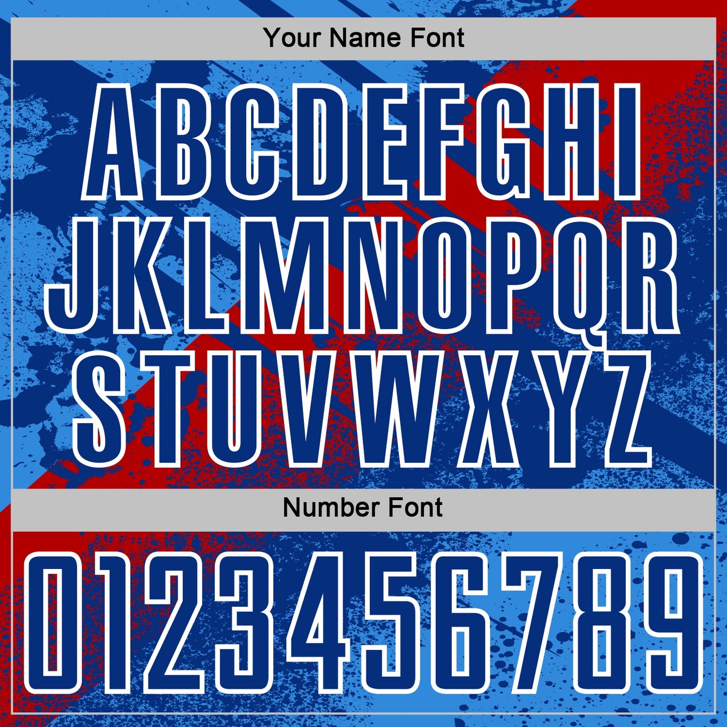 Custom Royal Red-White Grunge Splatter Brush Stroke Sublimation Soccer Uniform Jersey view 6