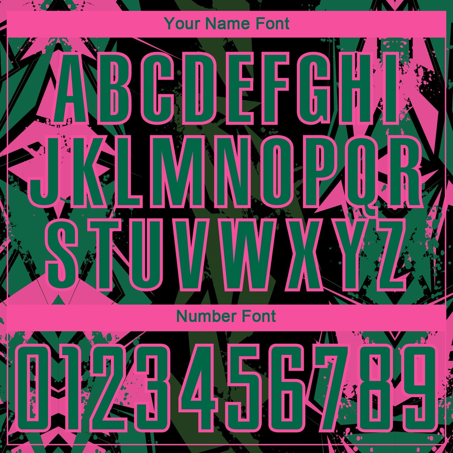 Custom Black Kelly Green-Pink Geometric Shard Grunge Splash Sublimation Soccer Uniform Jersey view 6