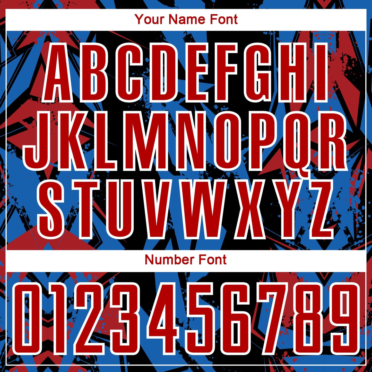 Custom Black Red Blue-White Geometric Shard Grunge Splash Sublimation Soccer Uniform Jersey view 6