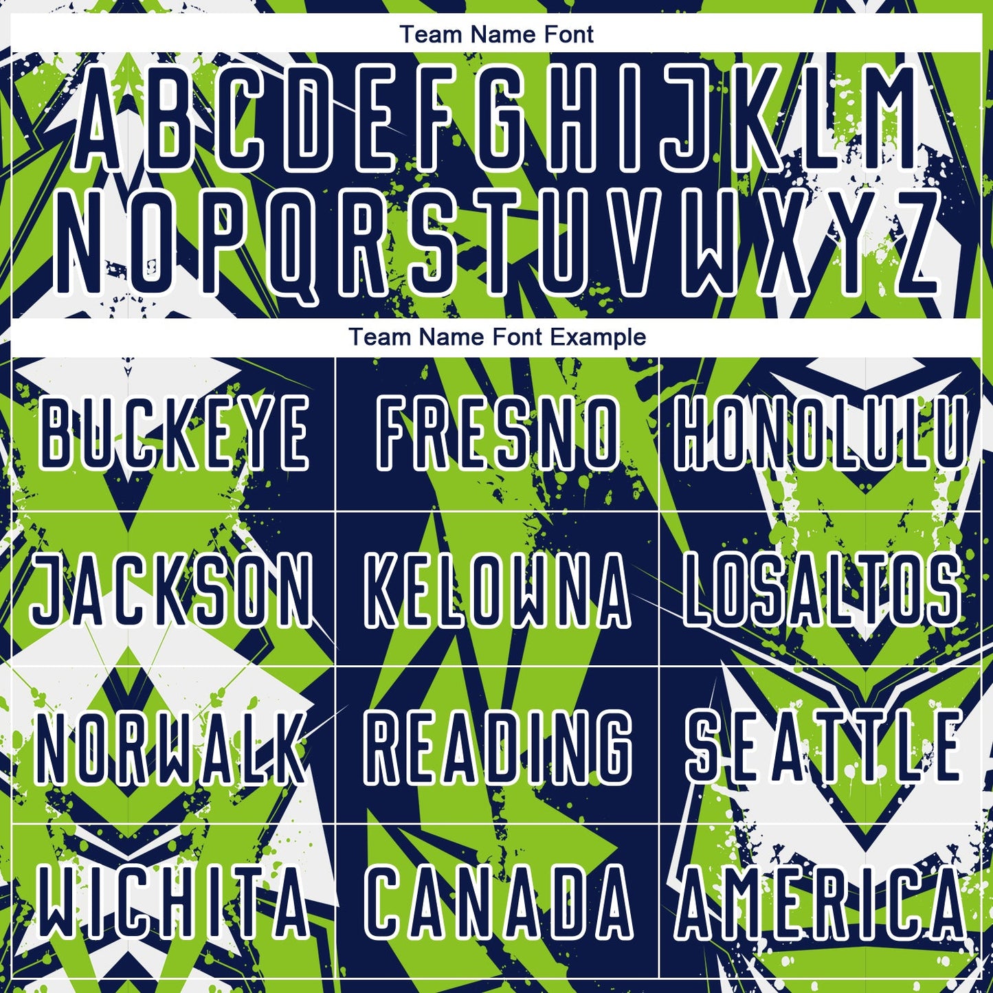Custom Navy Neon Green-White Geometric Shard Grunge Splash Sublimation Soccer Uniform Jersey view 5