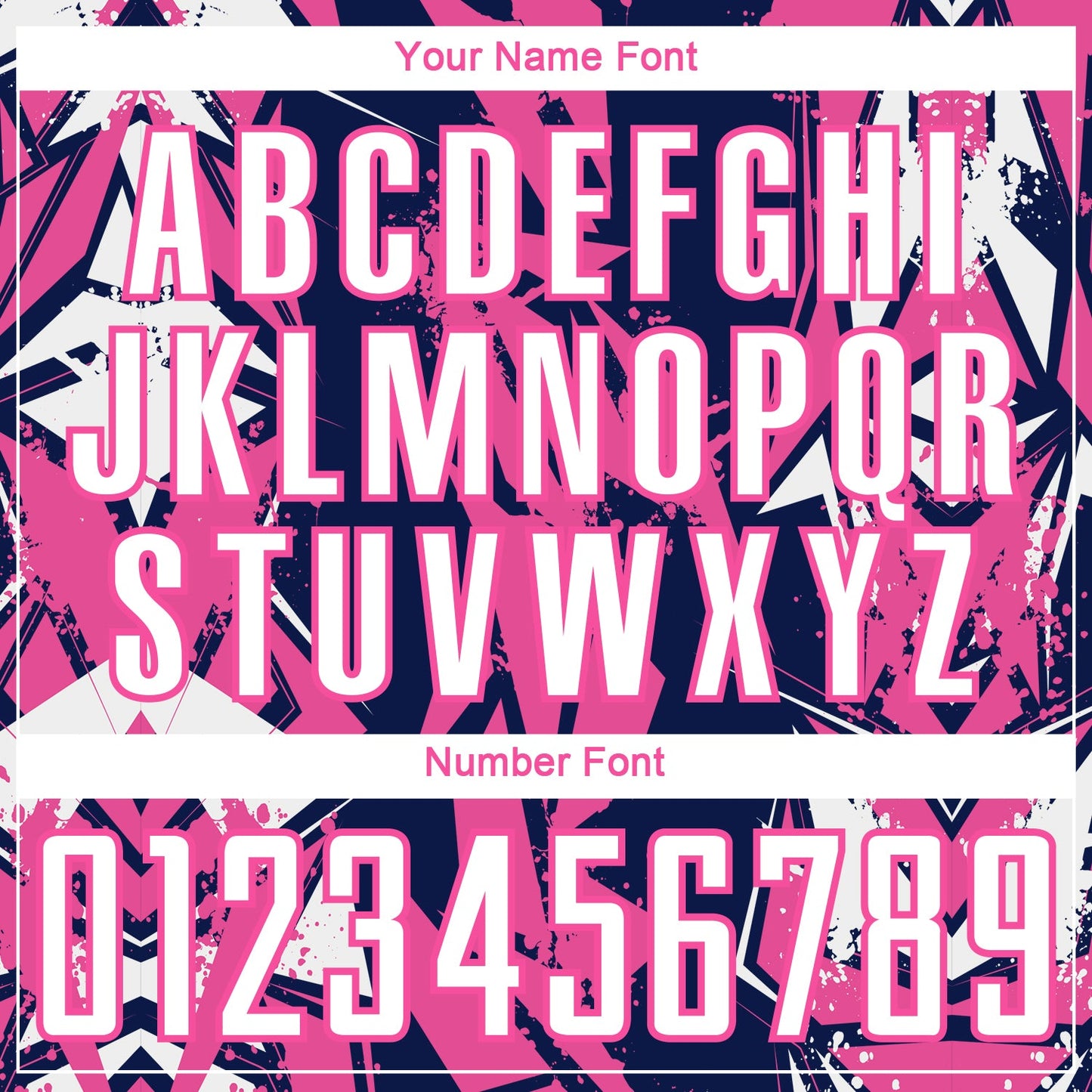 Custom Navy White-Pink Geometric Shard Grunge Splash Sublimation Soccer Uniform Jersey view 6