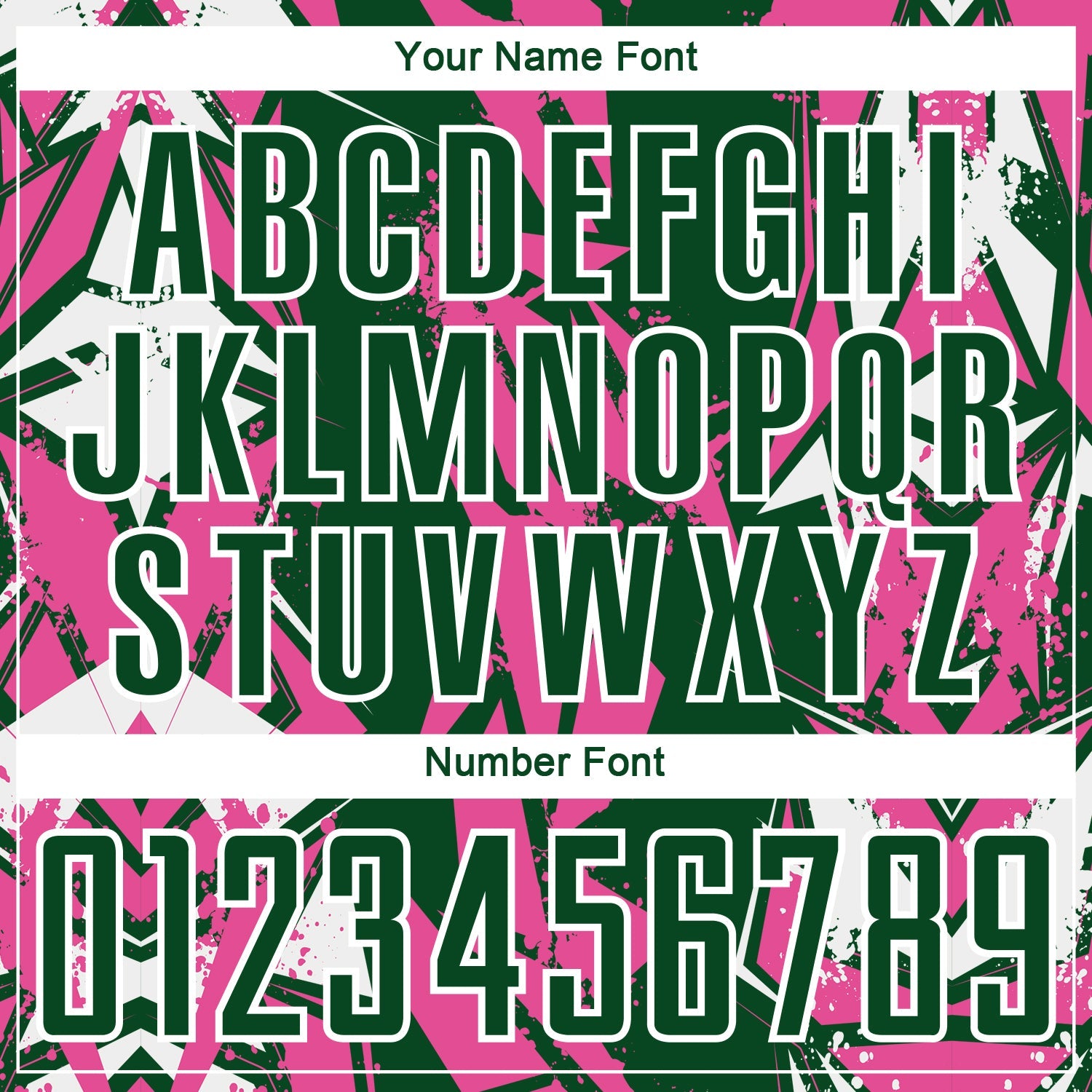 Custom Green Pink-White Geometric Shard Grunge Splash Sublimation Soccer Uniform Jersey view 6