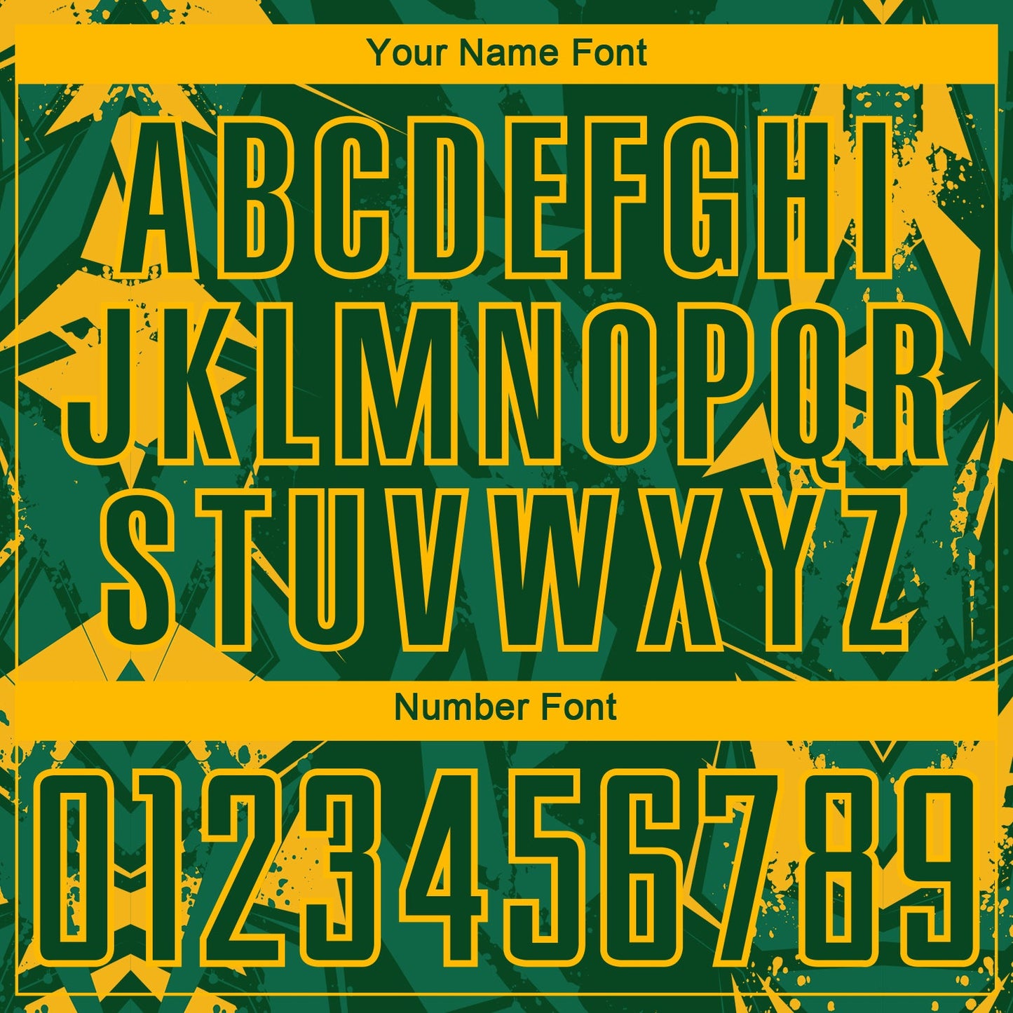 Custom Green-Gold Geometric Shard Grunge Splash Sublimation Soccer Uniform Jersey view 6