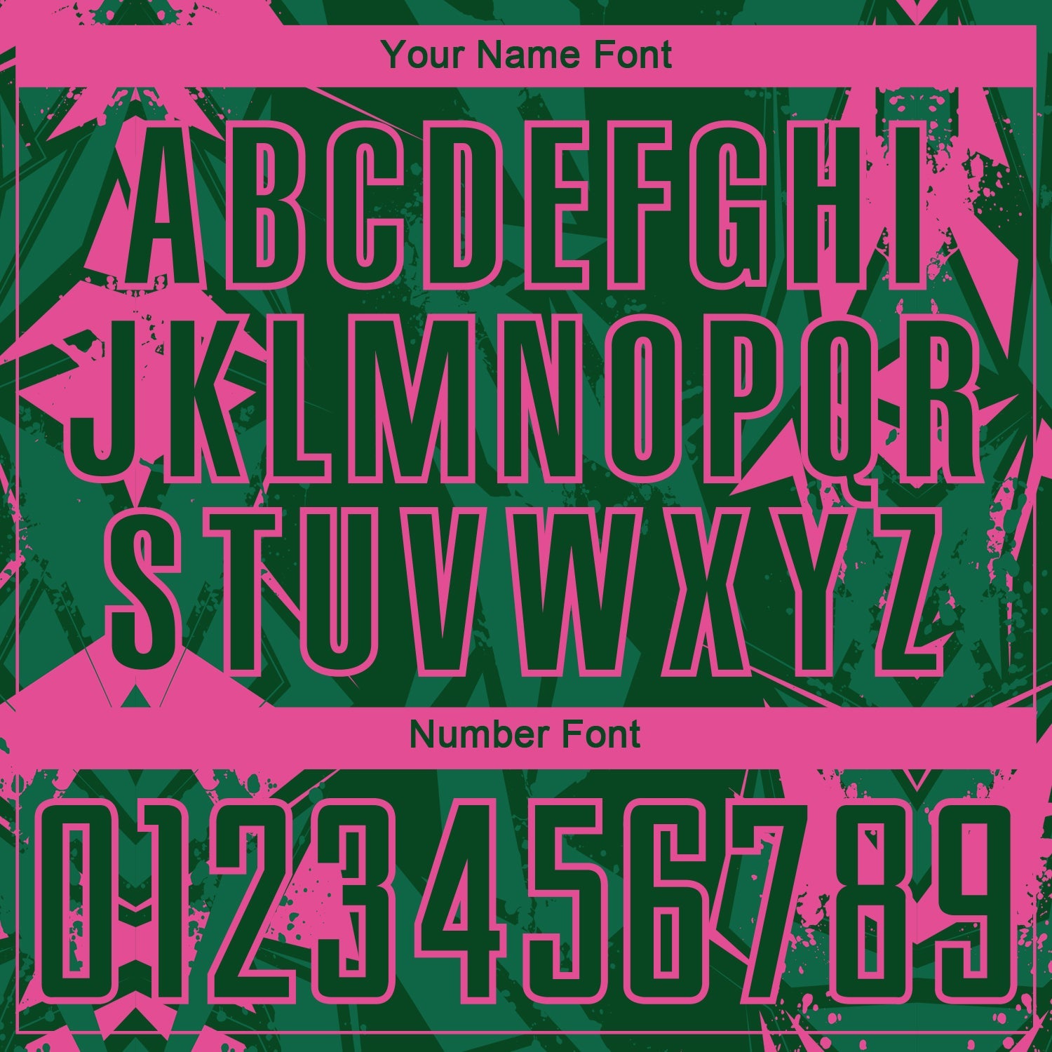 Custom Green-Pink Geometric Shard Grunge Splash Sublimation Soccer Uniform Jersey view 6