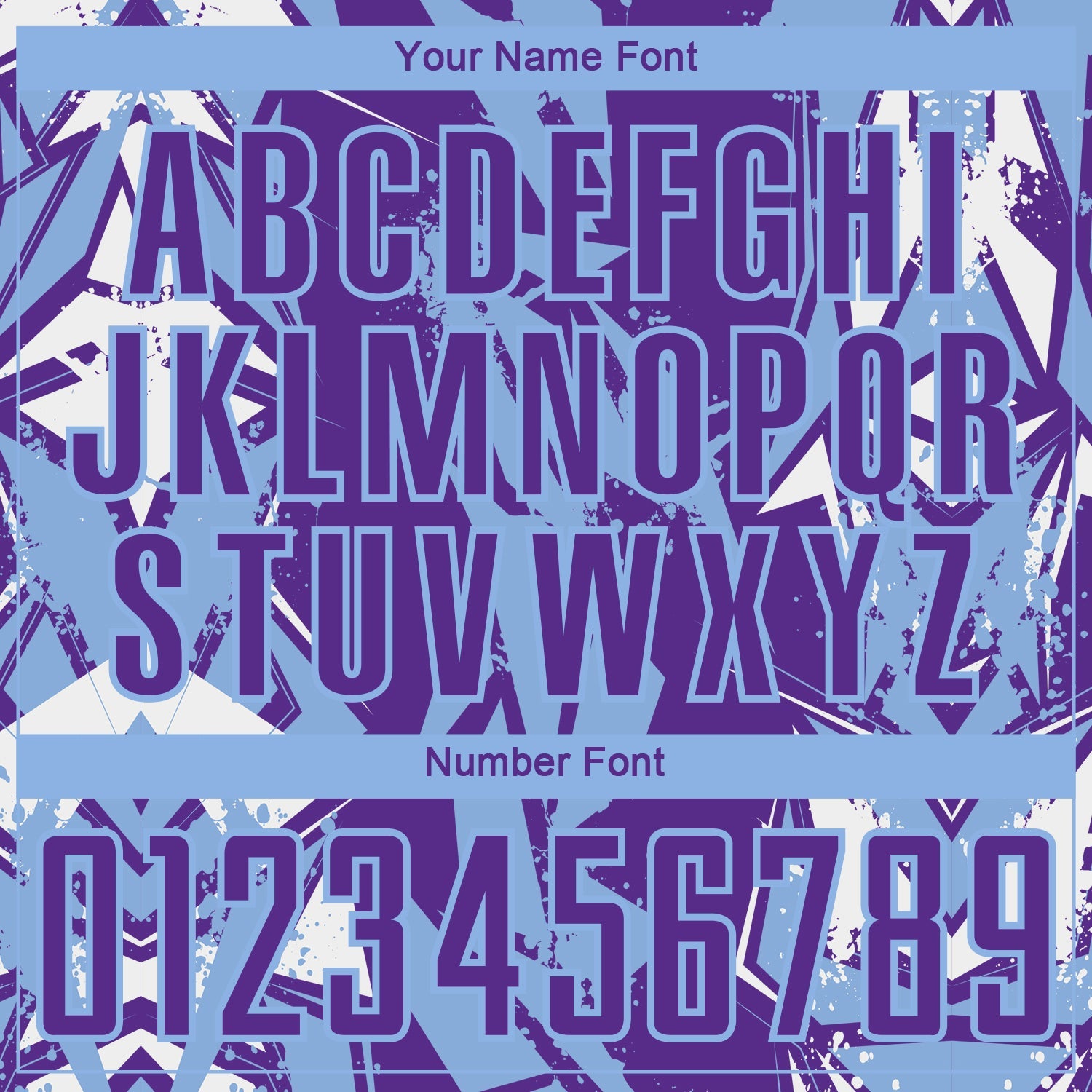 Custom Purple Light Blue-White Geometric Shard Grunge Splash Sublimation Soccer Uniform Jersey view 6