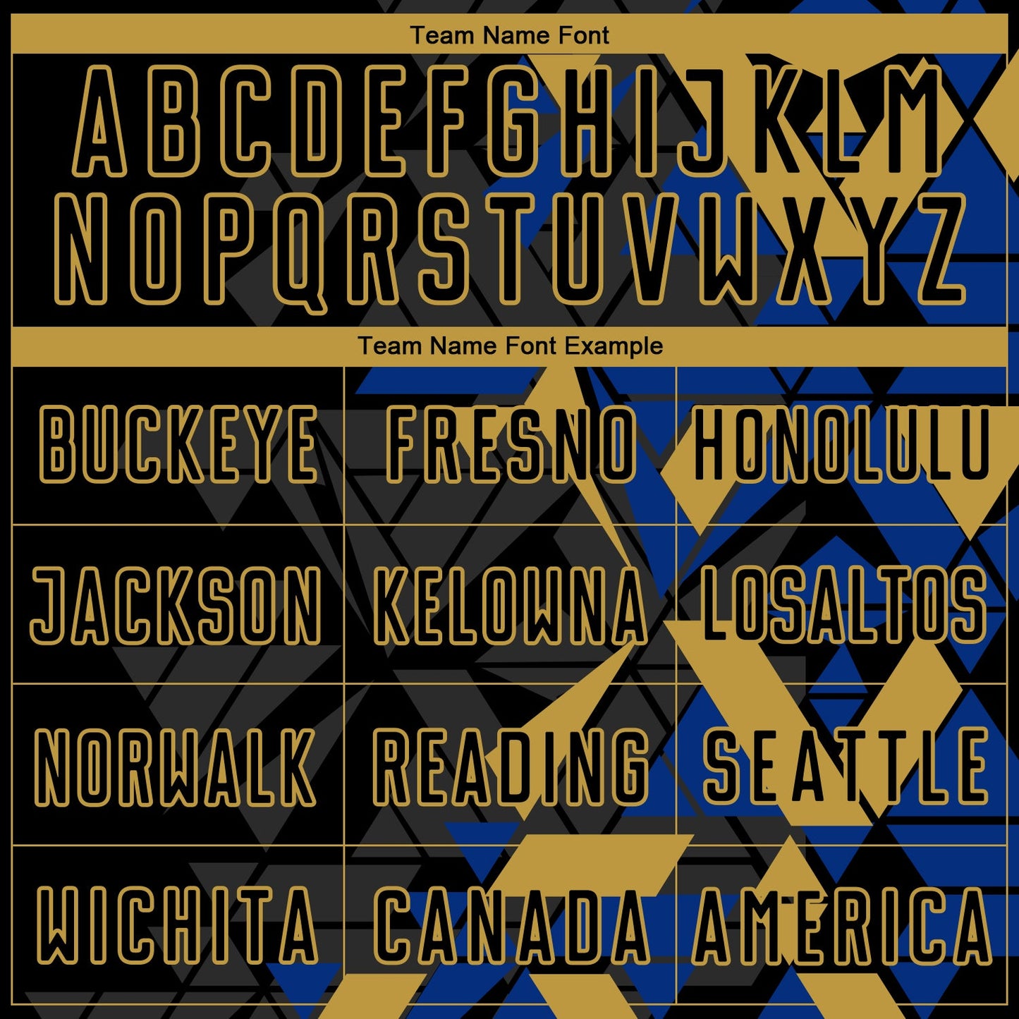 Custom Black Royal-Old Gold Geometric Grid Gradient Sublimation Soccer Uniform Jersey view 5