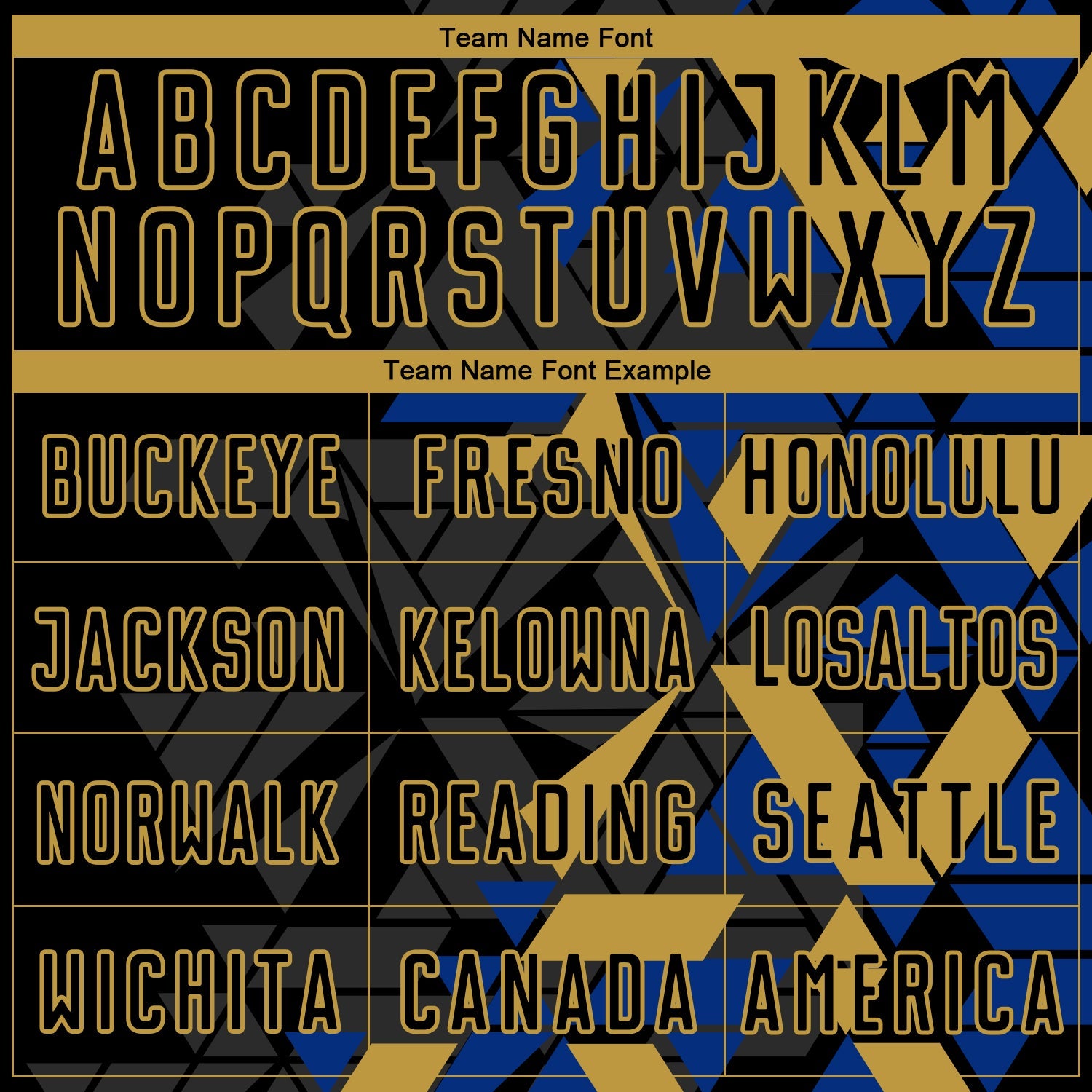 Custom Black Royal-Old Gold Geometric Grid Gradient Sublimation Soccer Uniform Jersey view 5