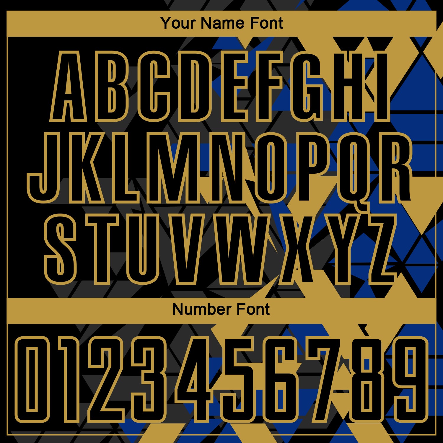 Custom Black Royal-Old Gold Geometric Grid Gradient Sublimation Soccer Uniform Jersey view 6