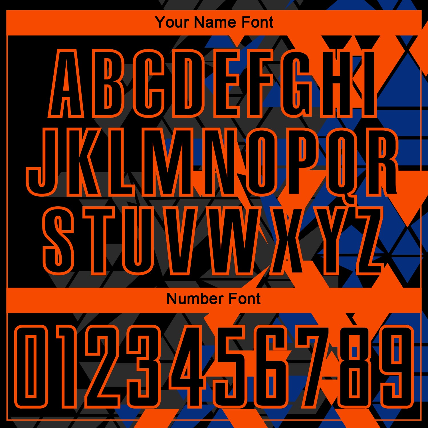 Custom Black Royal-Orange Geometric Grid Gradient Sublimation Soccer Uniform Jersey view 6