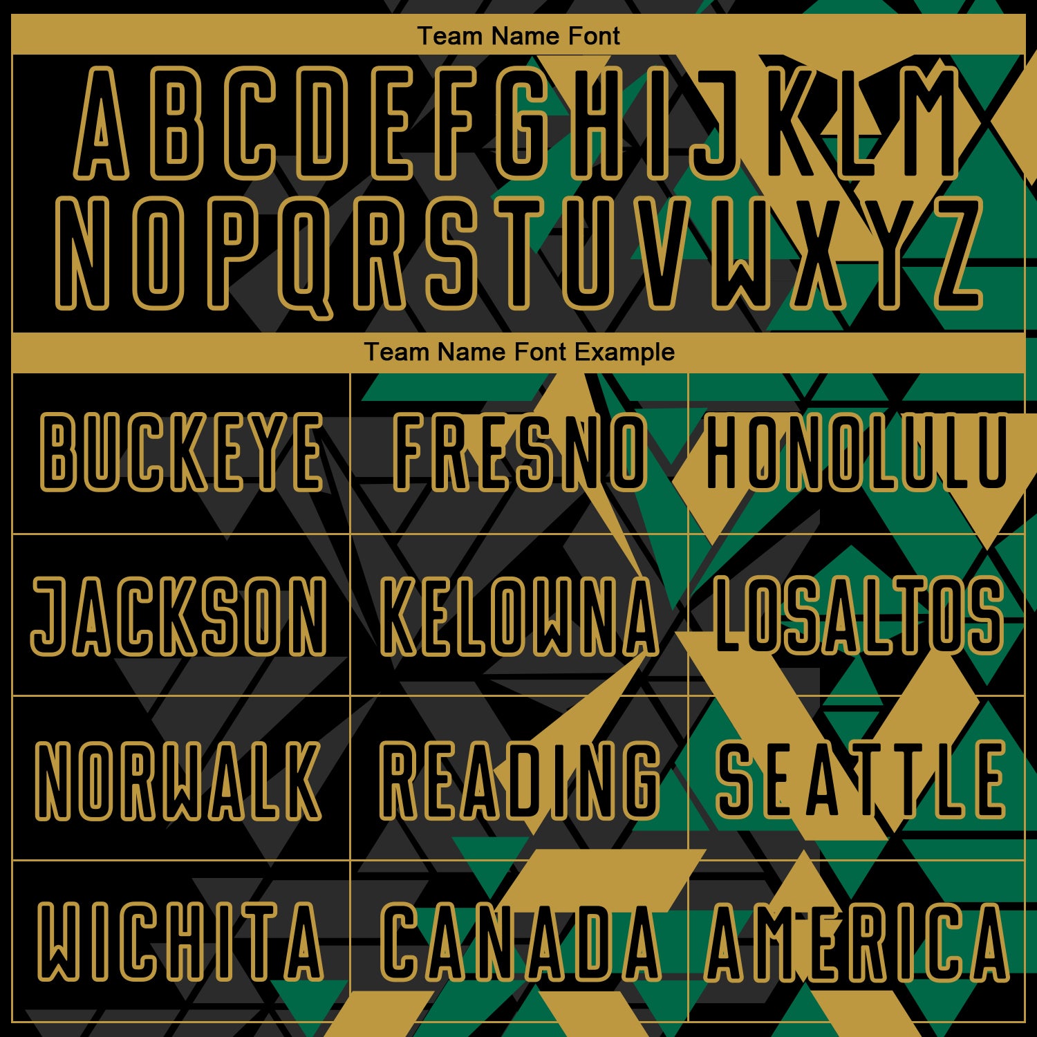 Custom Black Kelly Green-Old Gold Geometric Grid Gradient Sublimation Soccer Uniform Jersey view 5