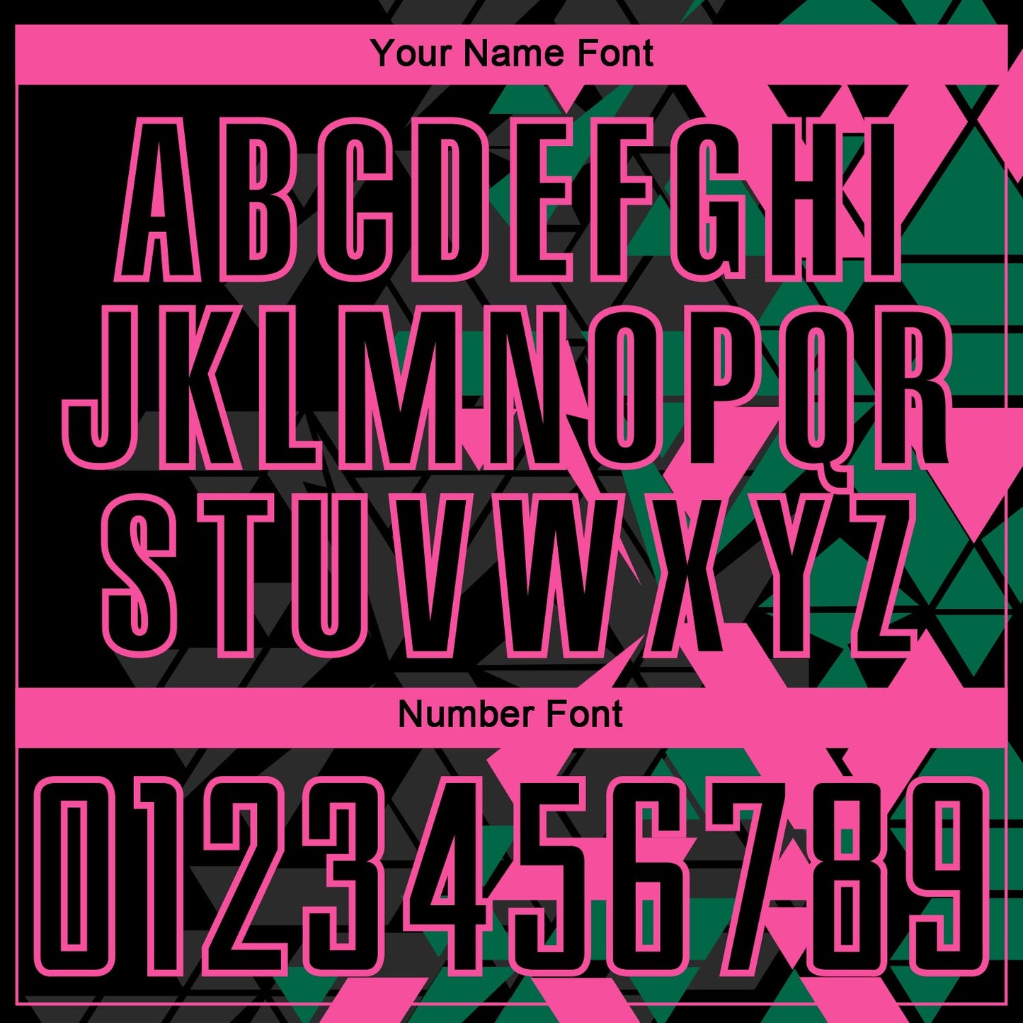 Custom Black Kelly Green-Pink Geometric Grid Gradient Sublimation Soccer Uniform Jersey view 6