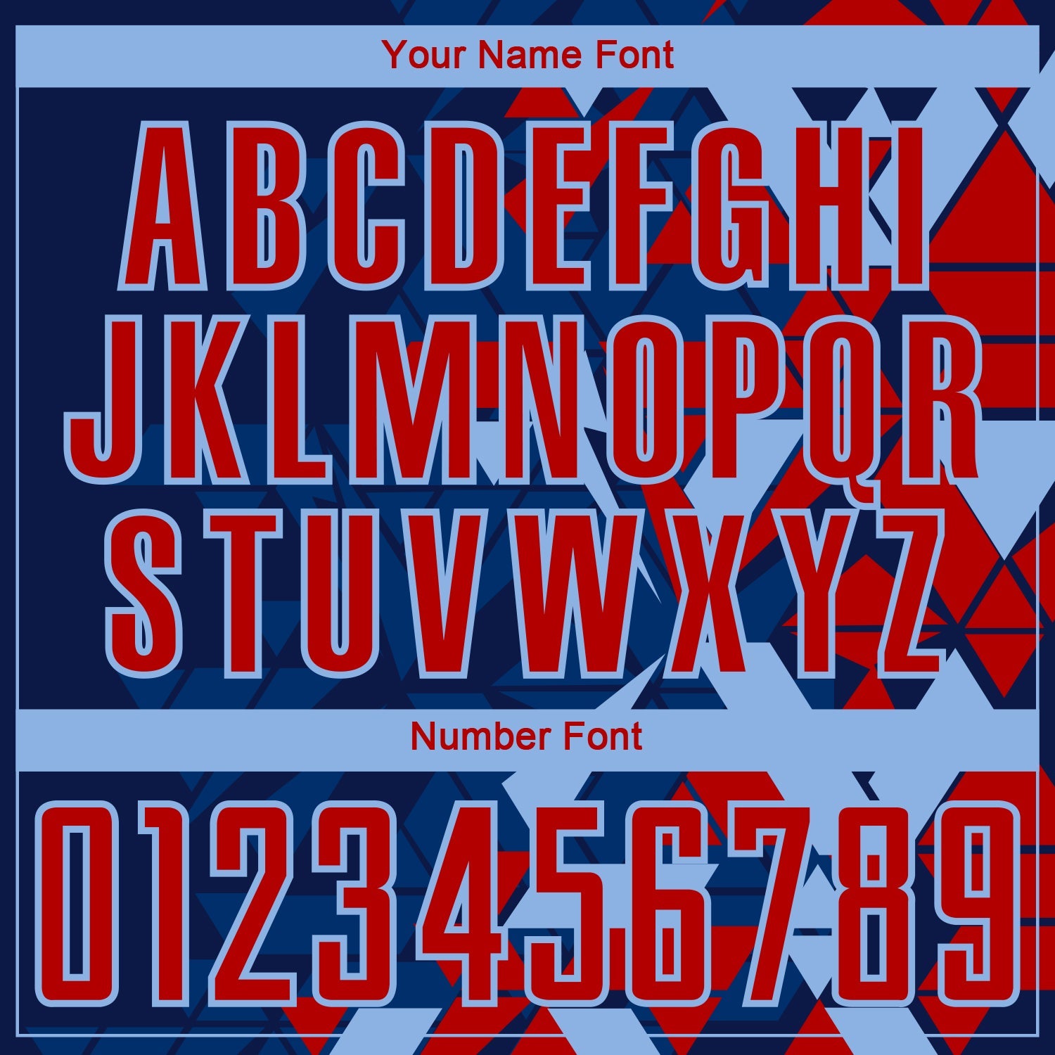 Custom Navy Red US Navy Blue-Light Blue Geometric Grid Gradient Sublimation Soccer Uniform Jersey view 6