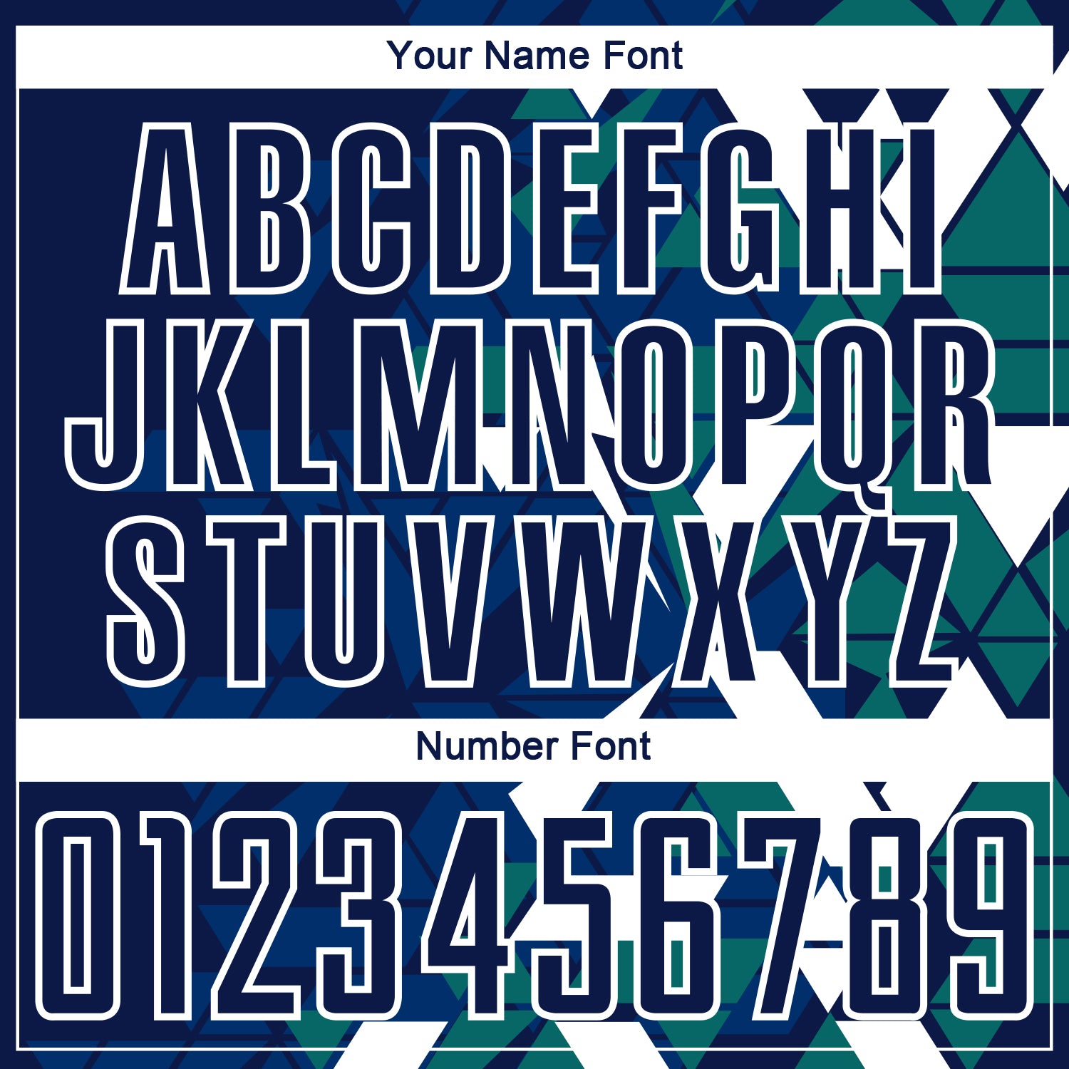 Custom Navy US Navy Blue Teal-White Geometric Grid Gradient Sublimation Soccer Uniform Jersey view 6