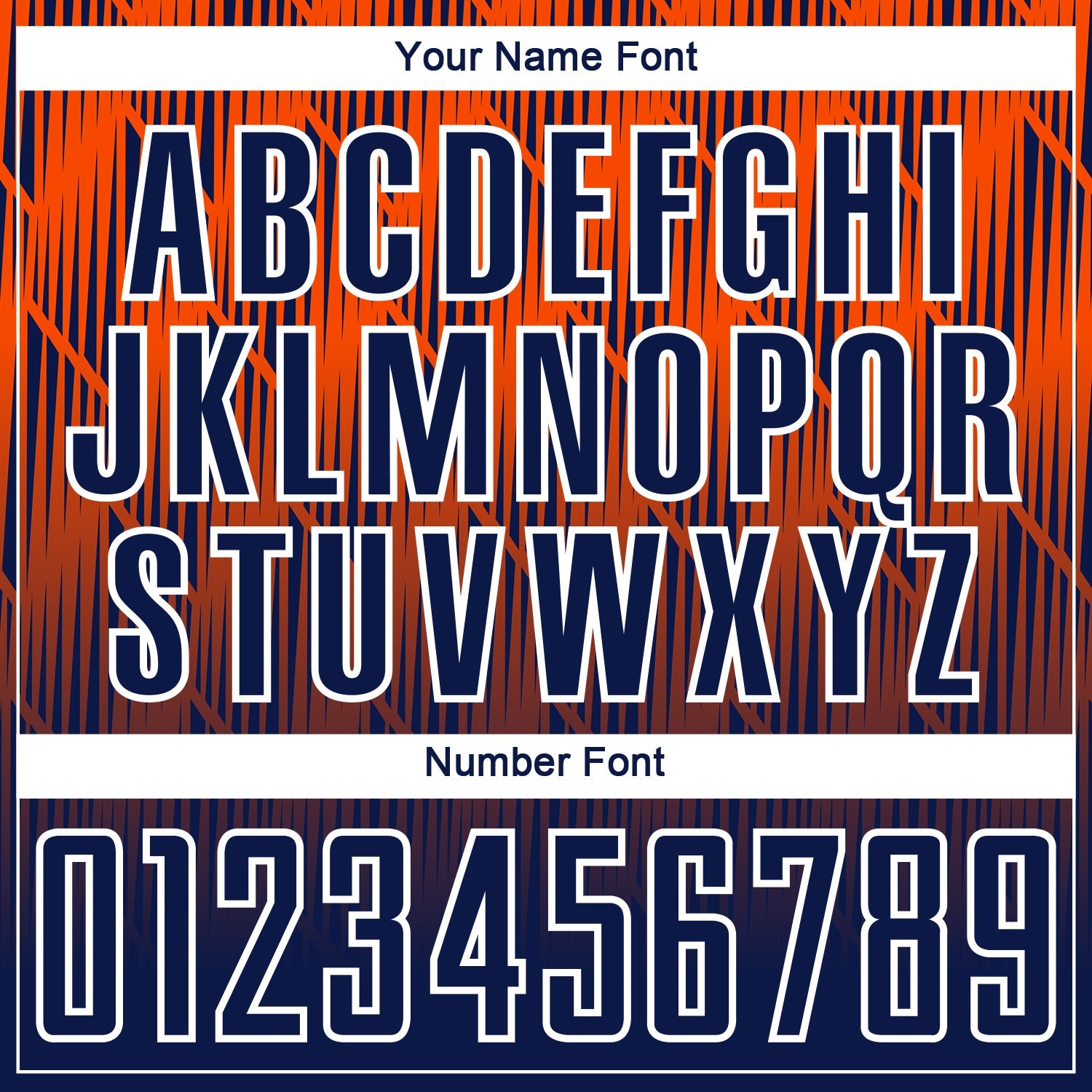 Custom Navy Orange-White Spiked Sharp Lines Gradient Sublimation Soccer Uniform Jersey view 6