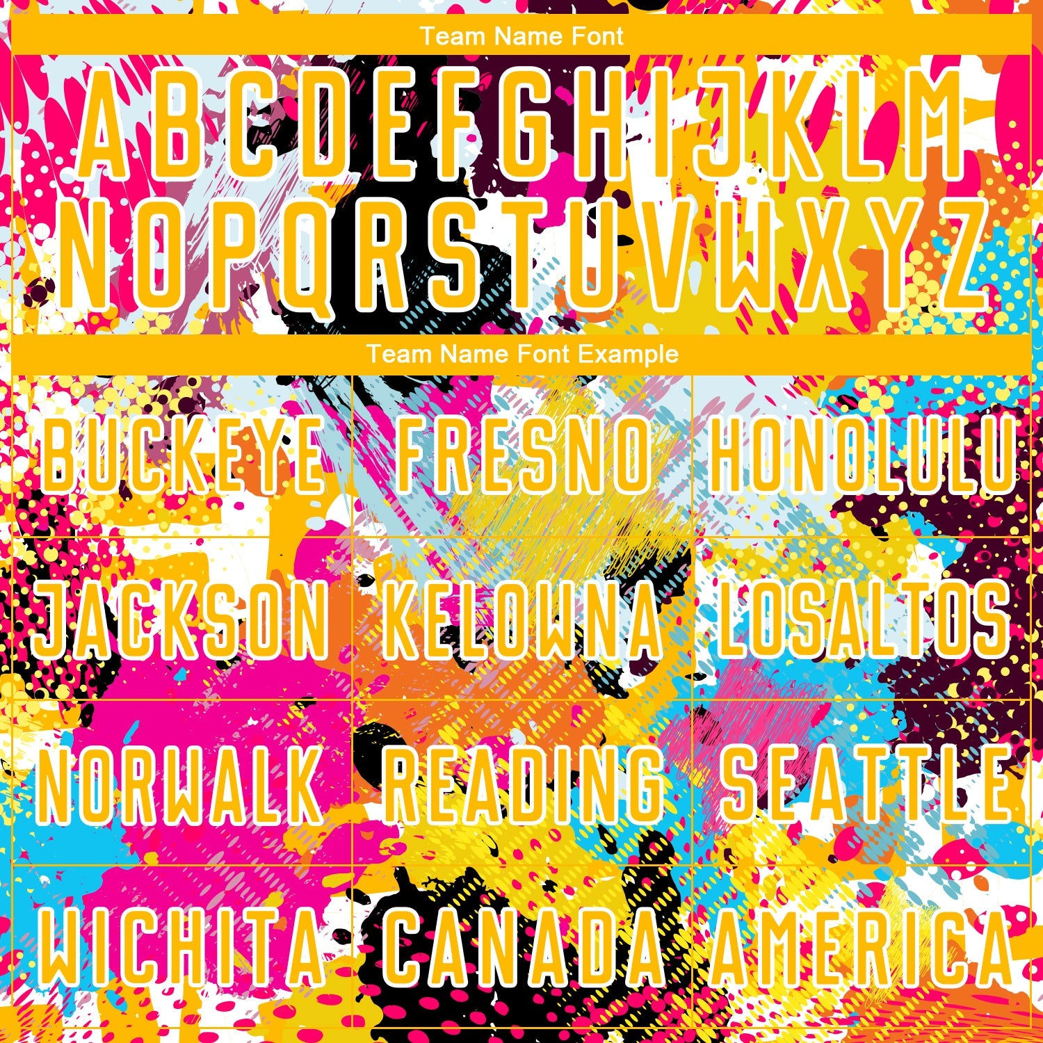 Custom Graffiti Pattern Gold-White Paint Splatter Sublimation Soccer Uniform Jersey view 5