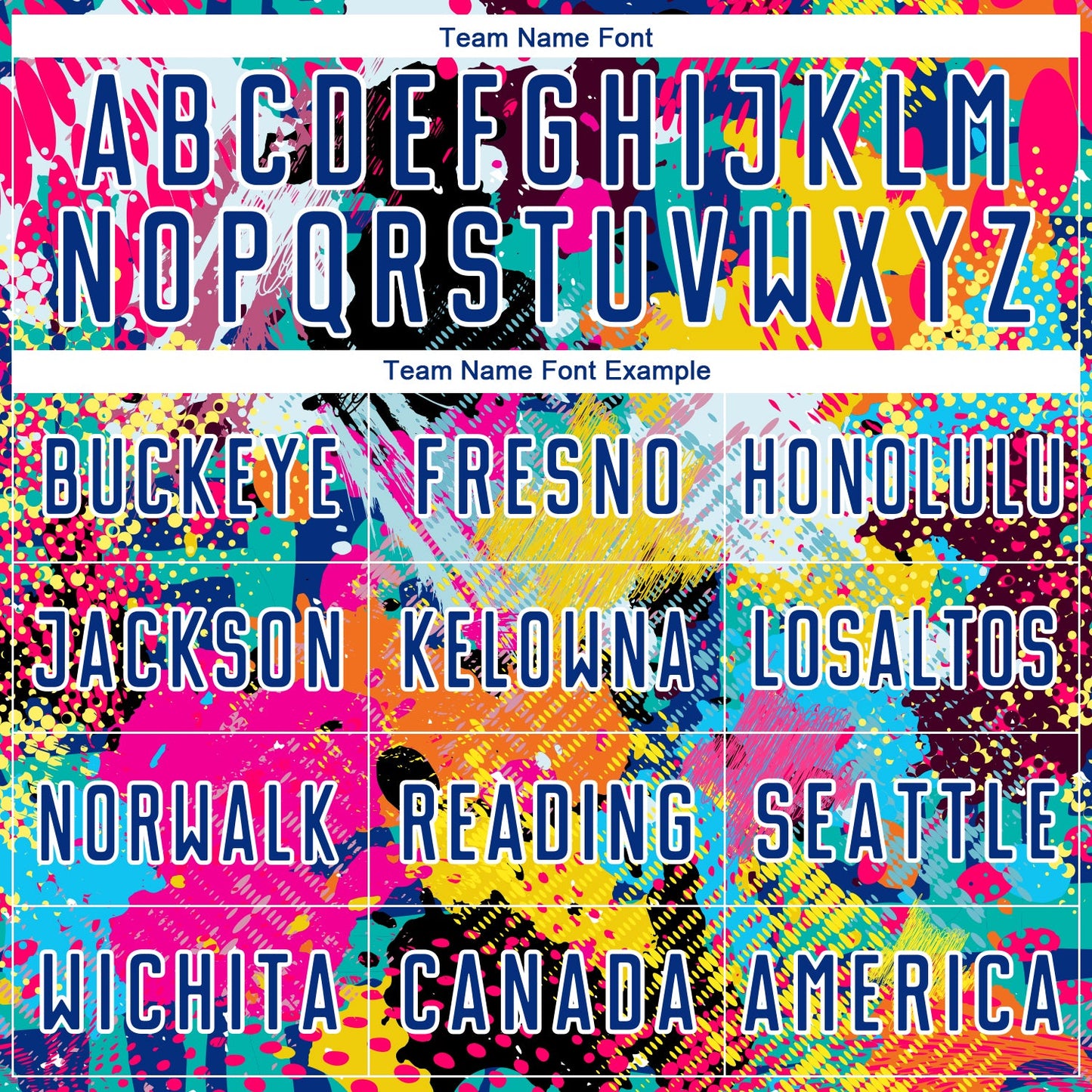 Custom Graffiti Pattern Royal-White Paint Splatter Sublimation Soccer Uniform Jersey view 5