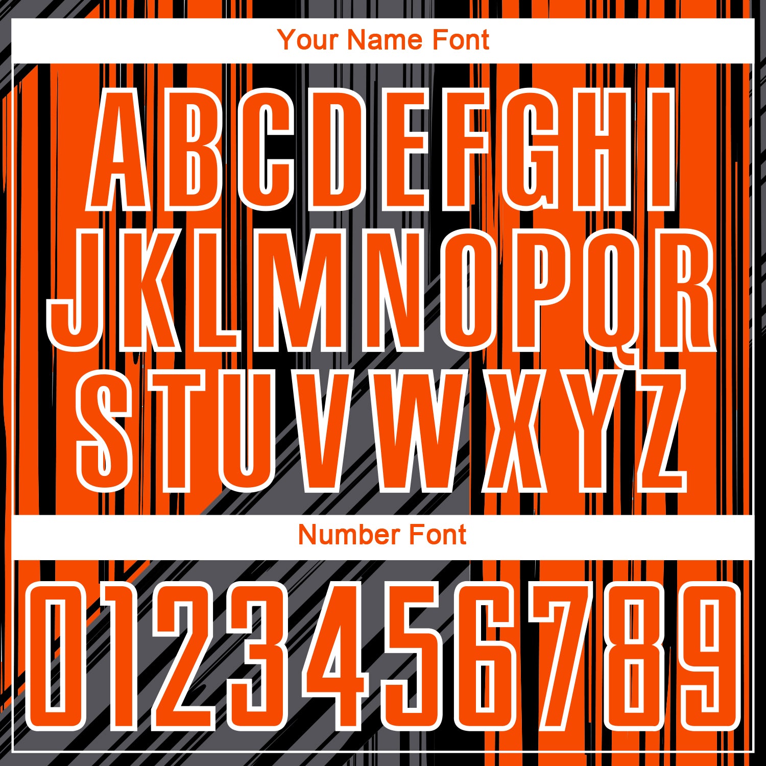 Custom Black Orange-White Brush Stroke Fluid Stripes Sublimation Soccer Uniform Jersey view 6