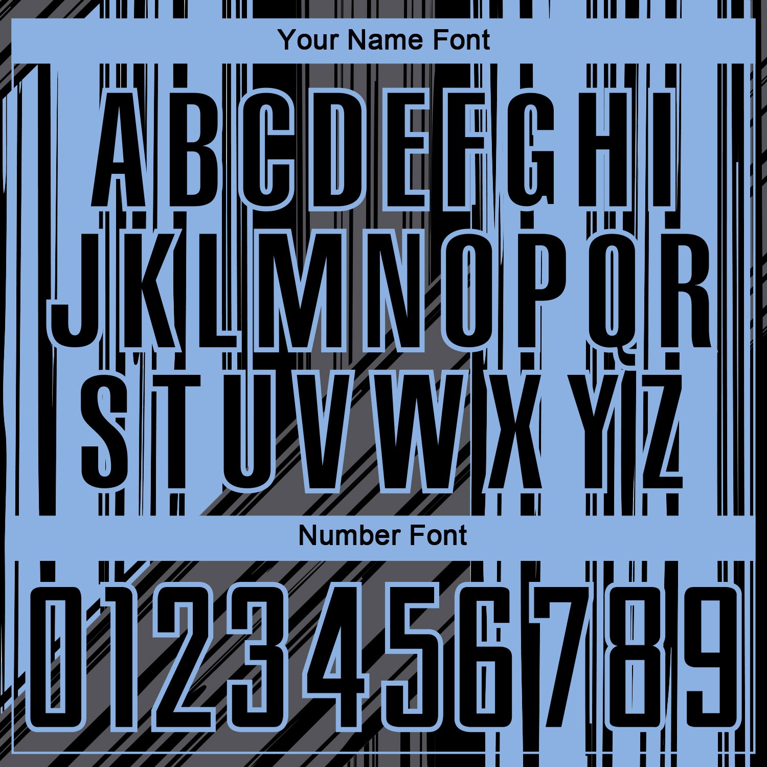 Custom Black-Light Blue Brush Stroke Fluid Stripes Sublimation Soccer Uniform Jersey view 6