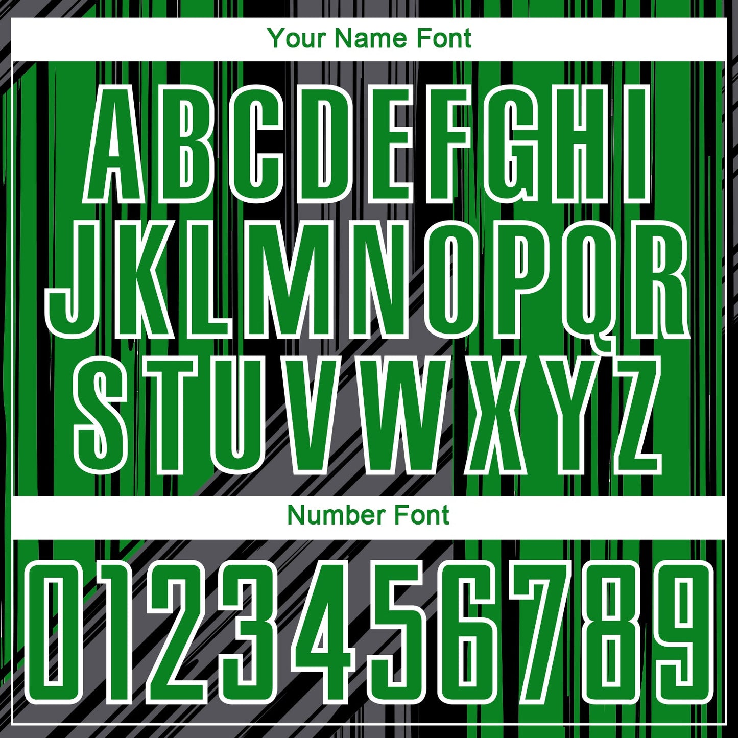 Custom Black Grass Green-White Brush Stroke Fluid Stripes Sublimation Soccer Uniform Jersey view 6