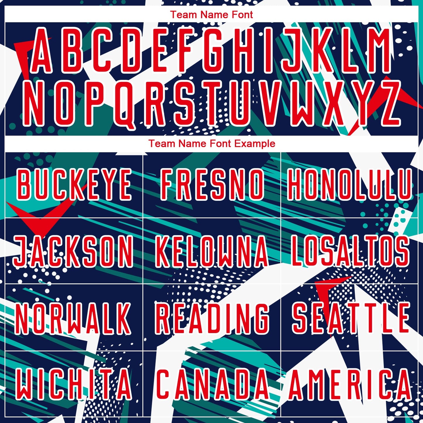 Custom Navy Fire Red Teal-White Geometric Asymmetry Shatter Sublimation Soccer Uniform Jersey view 5