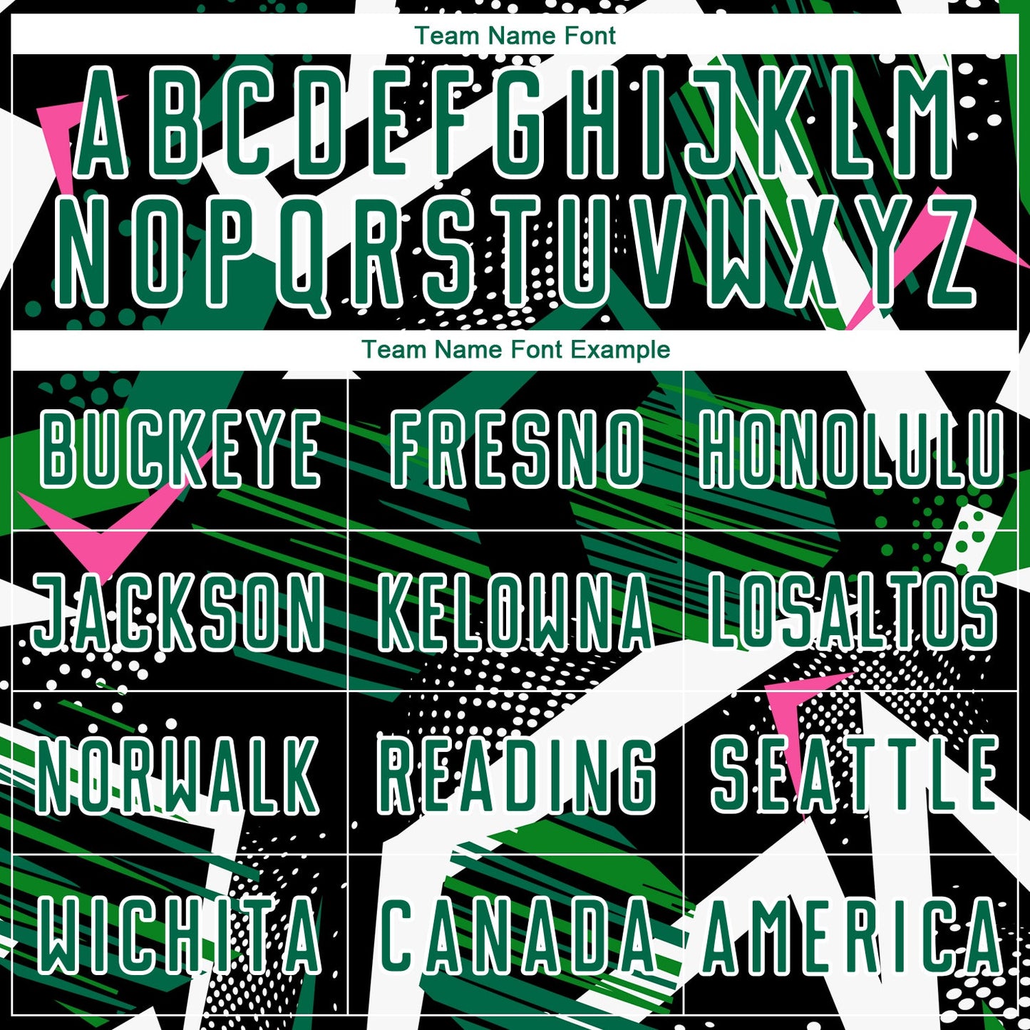 Custom Black Kelly Green Pink-White Geometric Asymmetry Shatter Sublimation Soccer Uniform Jersey view 5