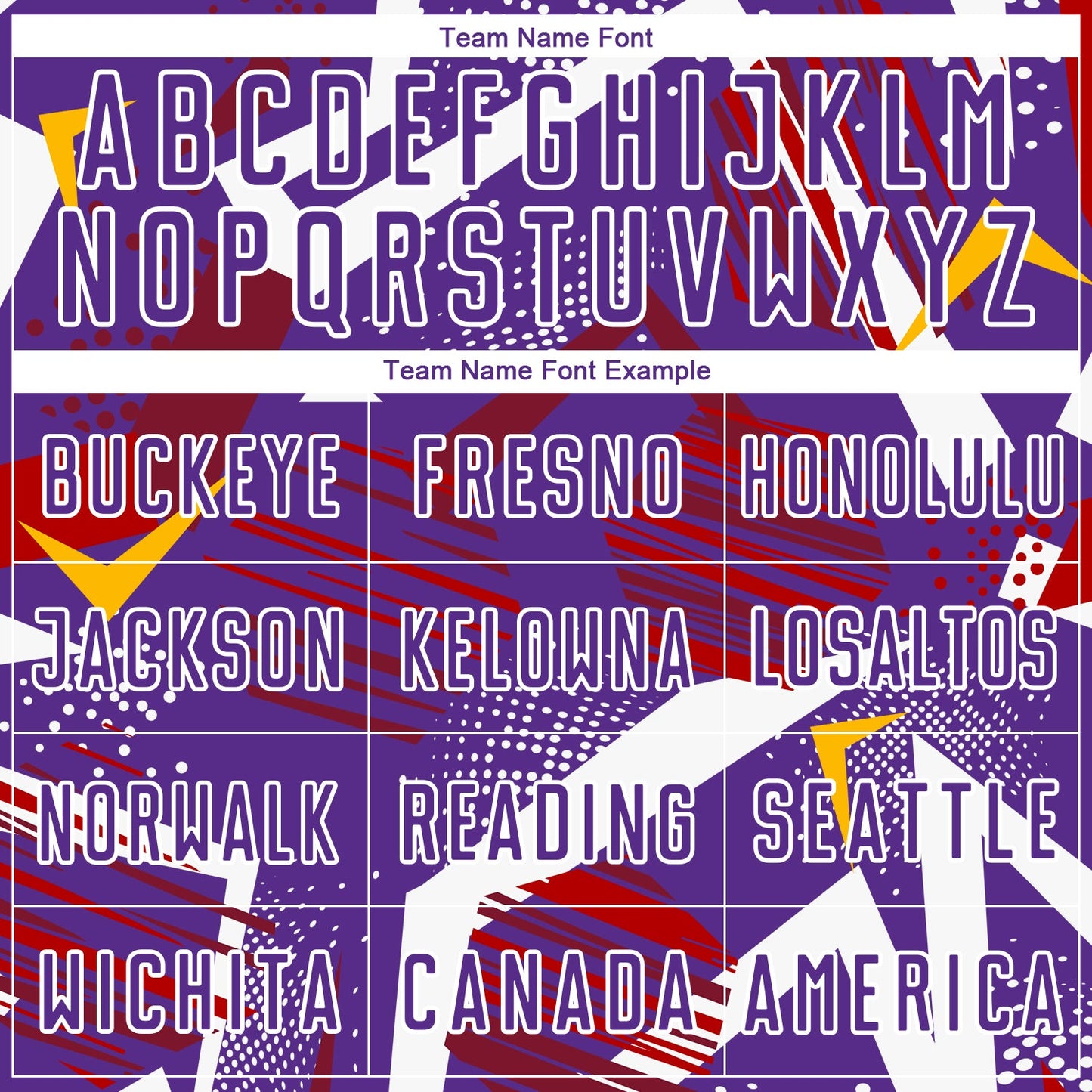 Custom Purple Red Gold-White Geometric Asymmetry Shatter Sublimation Soccer Uniform Jersey view 5