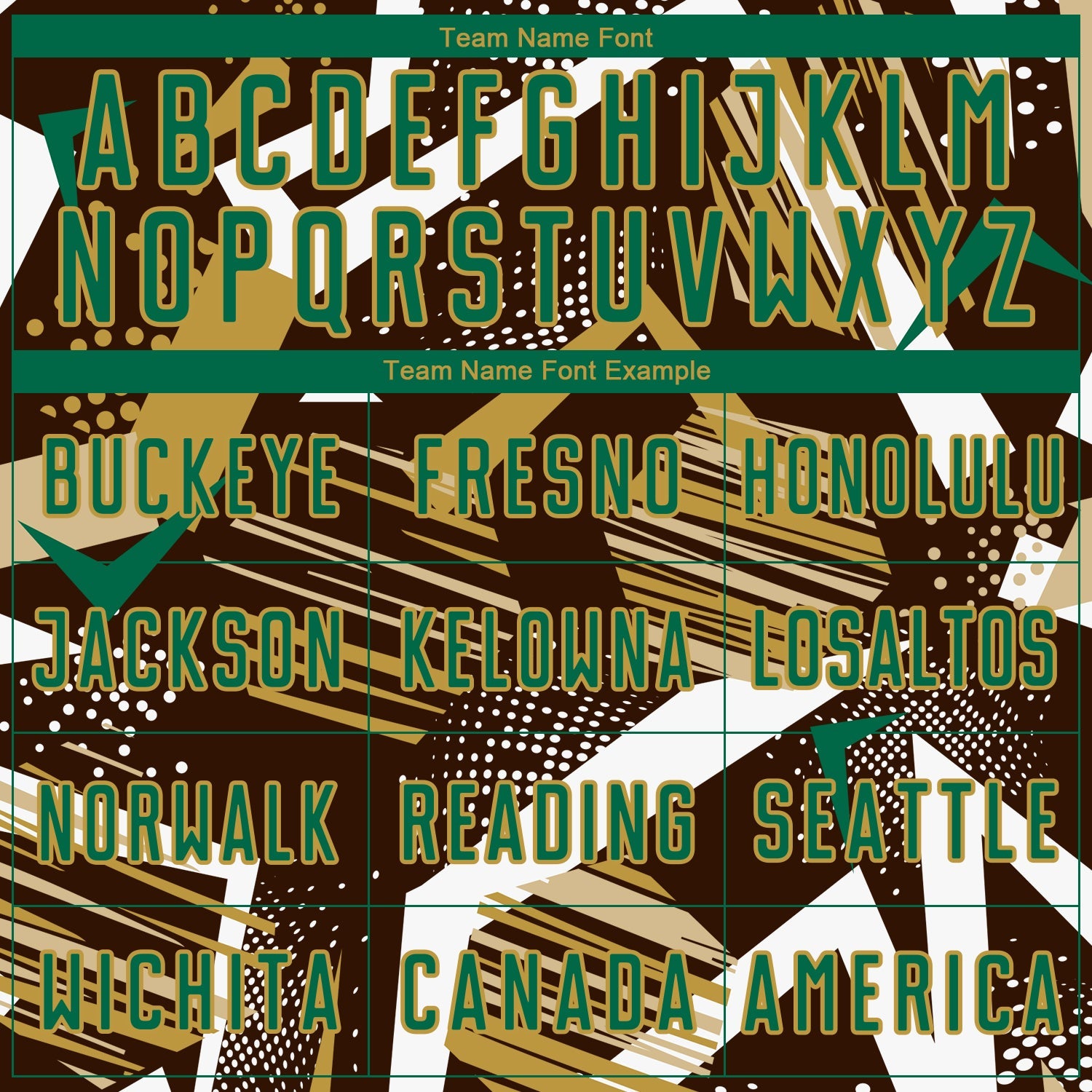 Custom Brown Kelly Green White-Old Gold Geometric Asymmetry Shatter Sublimation Soccer Uniform Jersey view 5