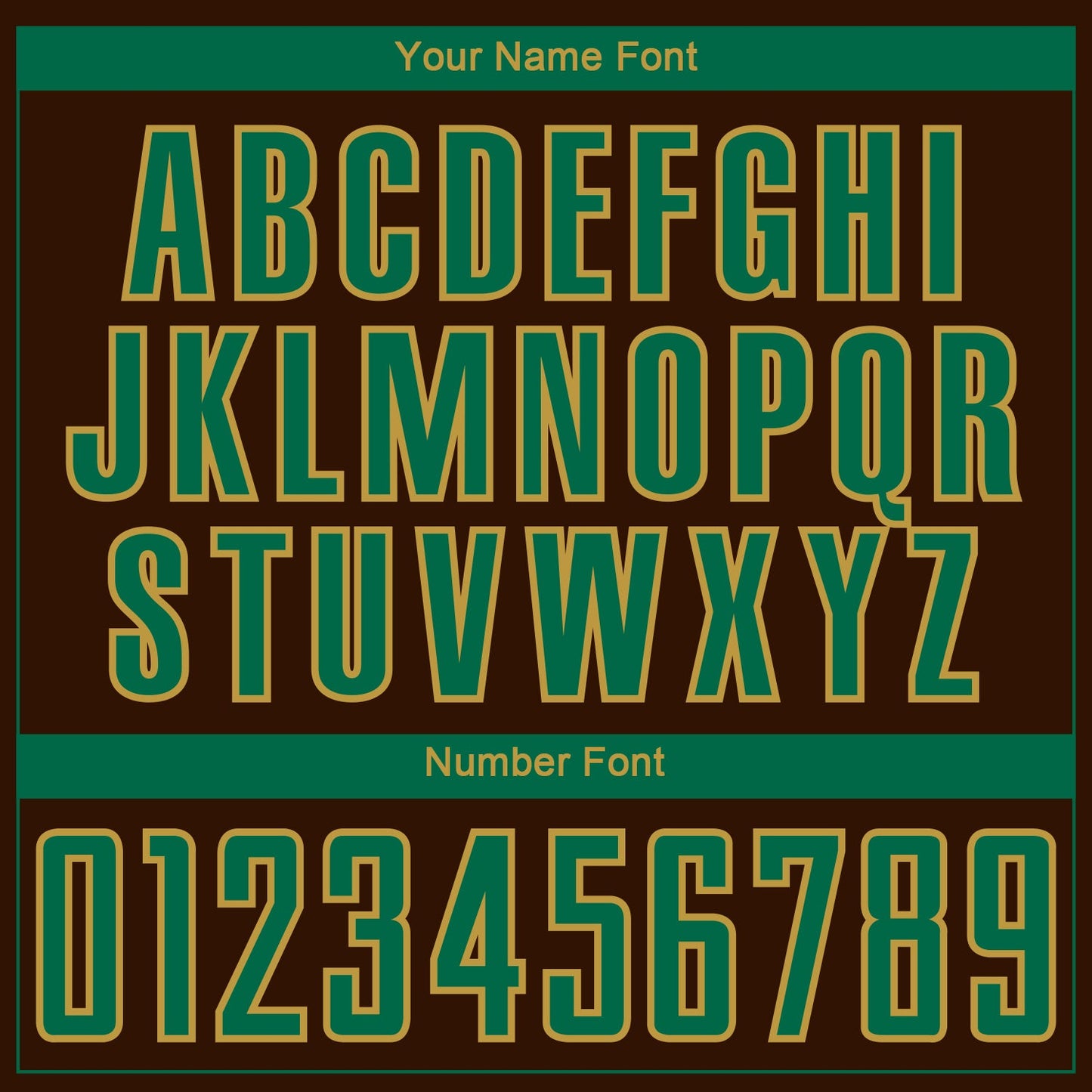 Custom Brown Kelly Green White-Old Gold Geometric Asymmetry Shatter Sublimation Soccer Uniform Jersey view 6