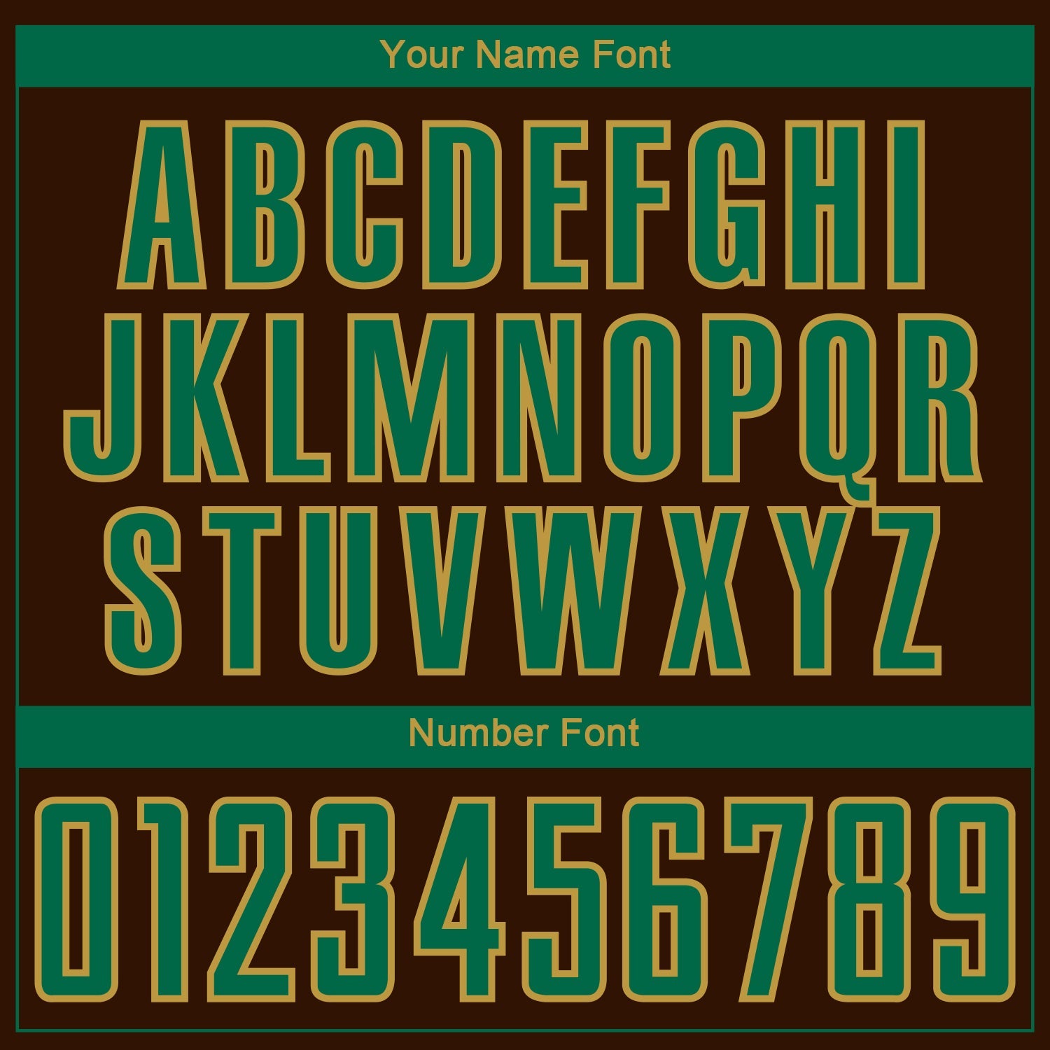 Custom Brown Kelly Green White-Old Gold Geometric Asymmetry Shatter Sublimation Soccer Uniform Jersey view 6