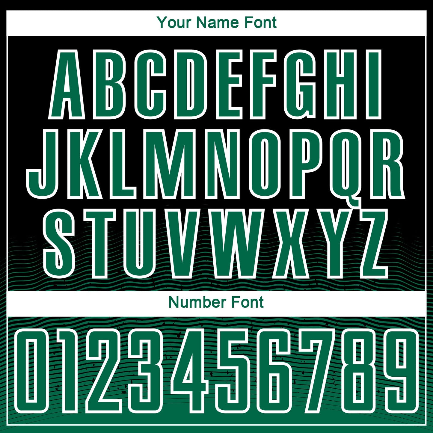 Custom Black Kelly Green-White Fade Wave Lines Splatter Sublimation Soccer Uniform Jersey view 6
