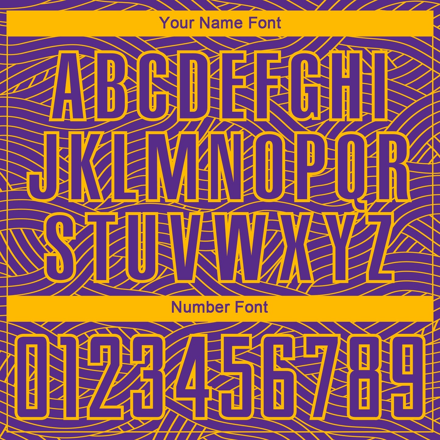Custom Purple-Gold Abstract Wave Lines Interlocking Sublimation Soccer Uniform Jersey view 6