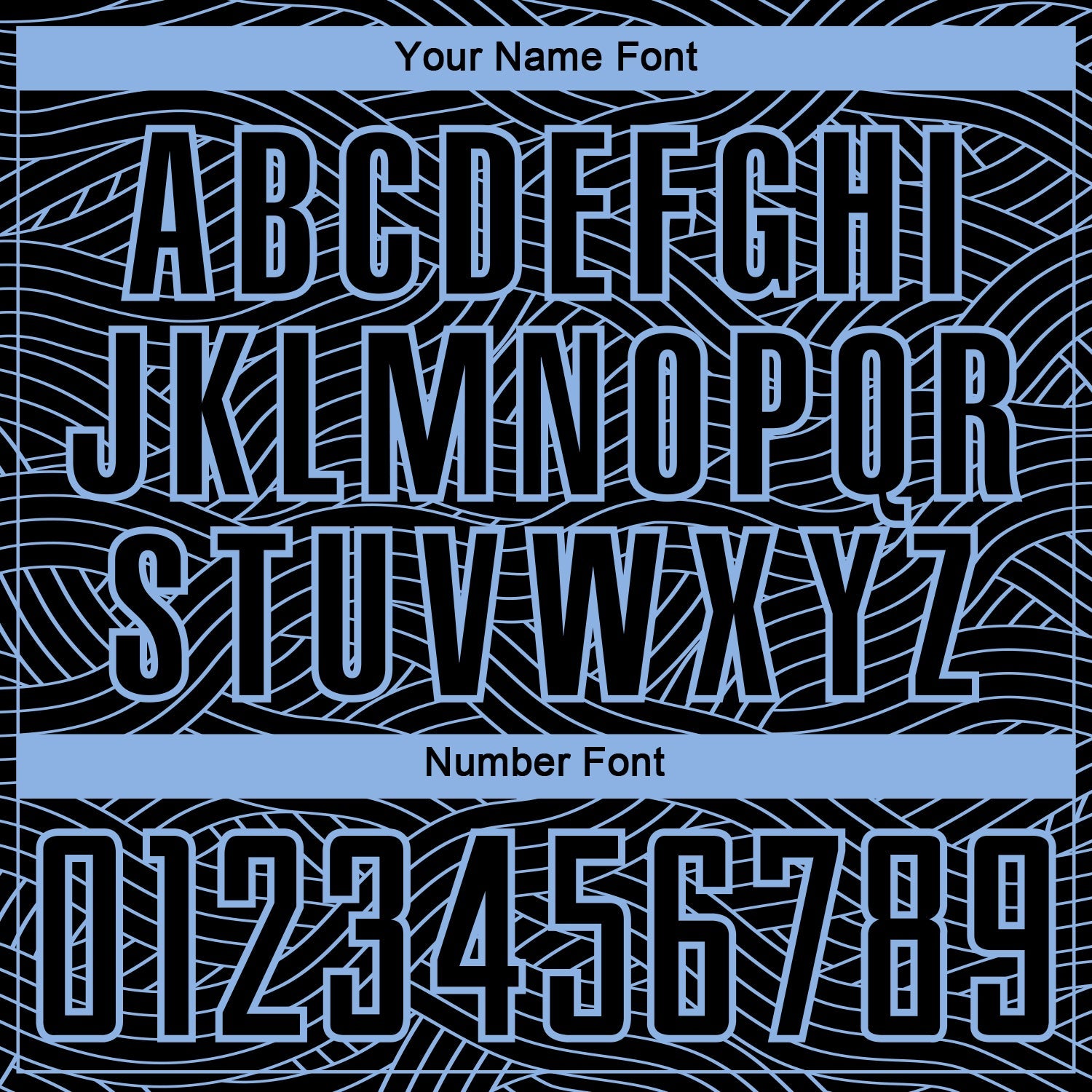 Custom Black-Light Blue Abstract Wave Lines Interlocking Sublimation Soccer Uniform Jersey view 6