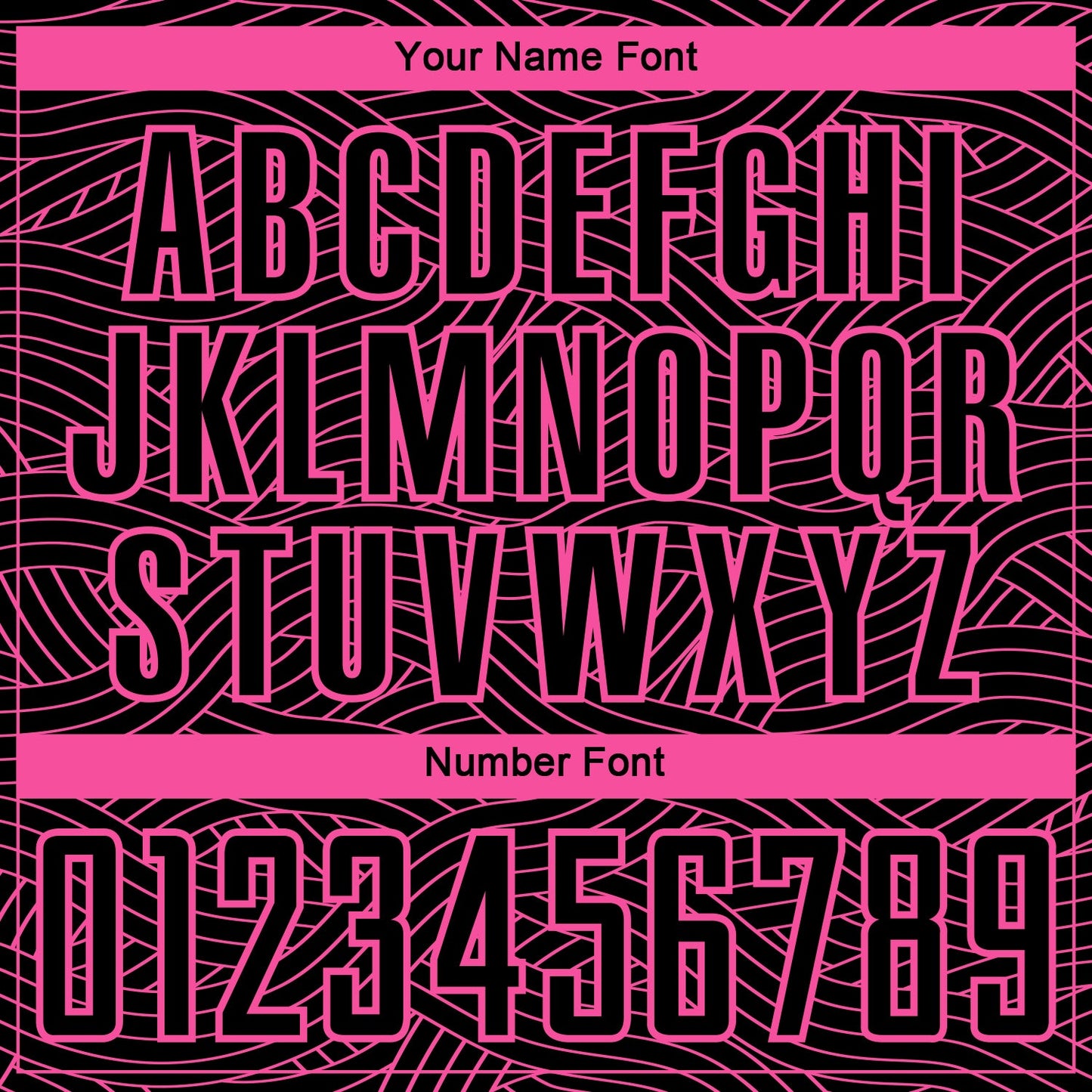 Custom Black-Pink Abstract Wave Lines Interlocking Sublimation Soccer Uniform Jersey view 6