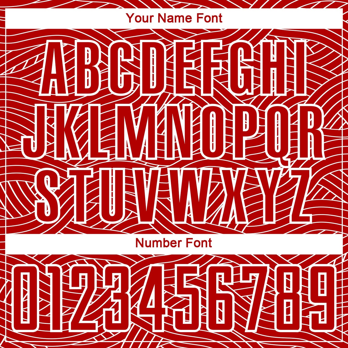Custom Red-White Abstract Wave Lines Interlocking Sublimation Soccer Uniform Jersey view 6