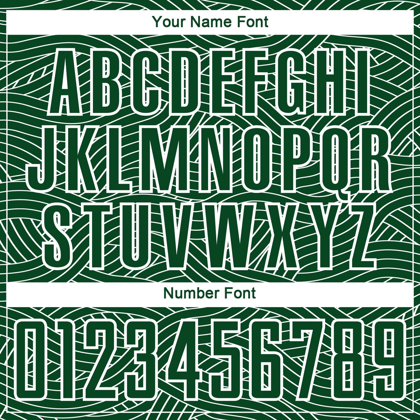 Custom Green-White Abstract Wave Lines Interlocking Sublimation Soccer Uniform Jersey view 6