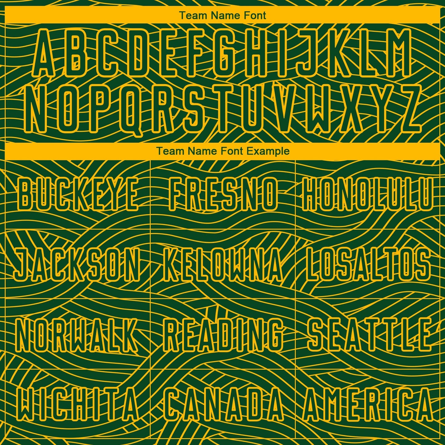 Custom Green-Gold Abstract Wave Lines Interlocking Sublimation Soccer Uniform Jersey view 5