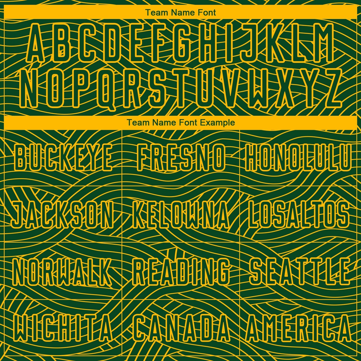 Custom Green-Gold Abstract Wave Lines Interlocking Sublimation Soccer Uniform Jersey view 5