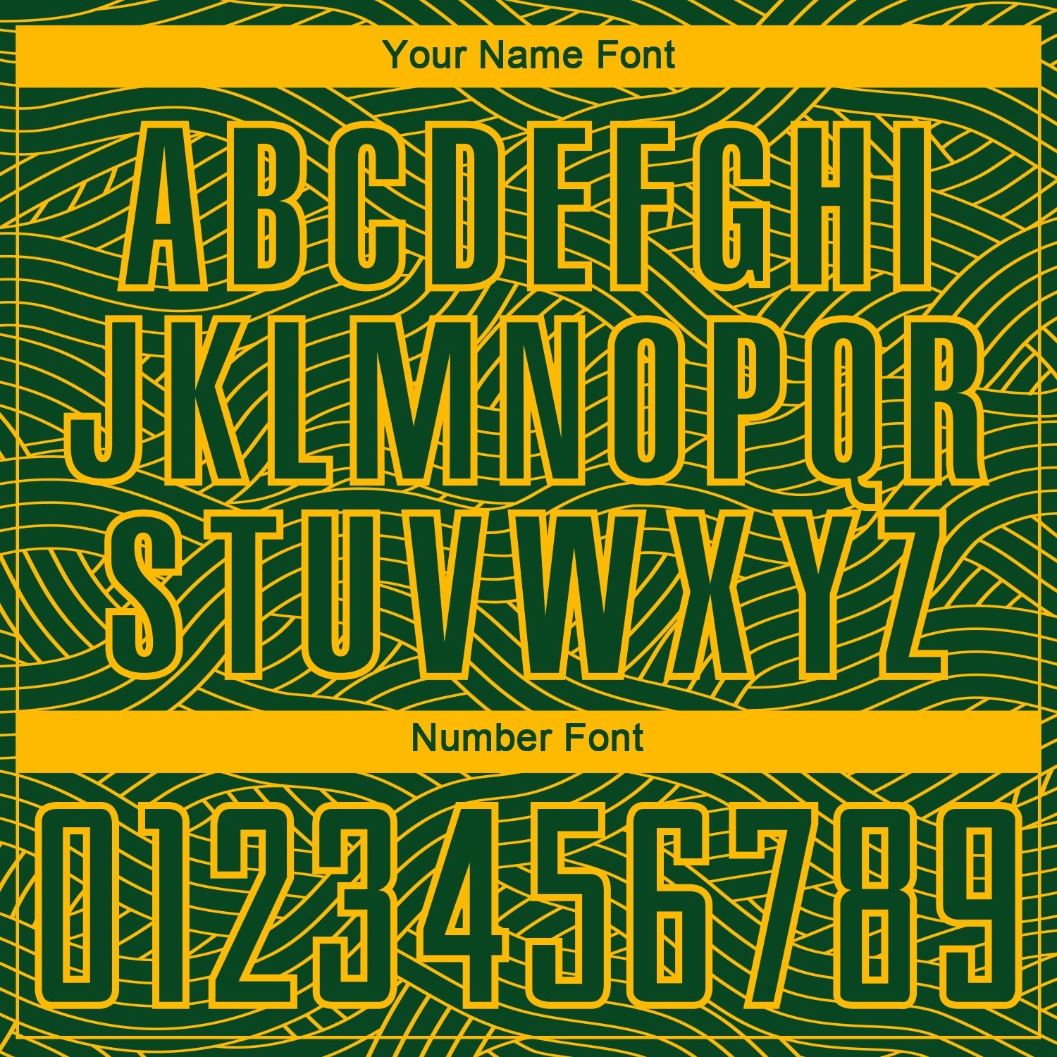 Custom Green-Gold Abstract Wave Lines Interlocking Sublimation Soccer Uniform Jersey view 6