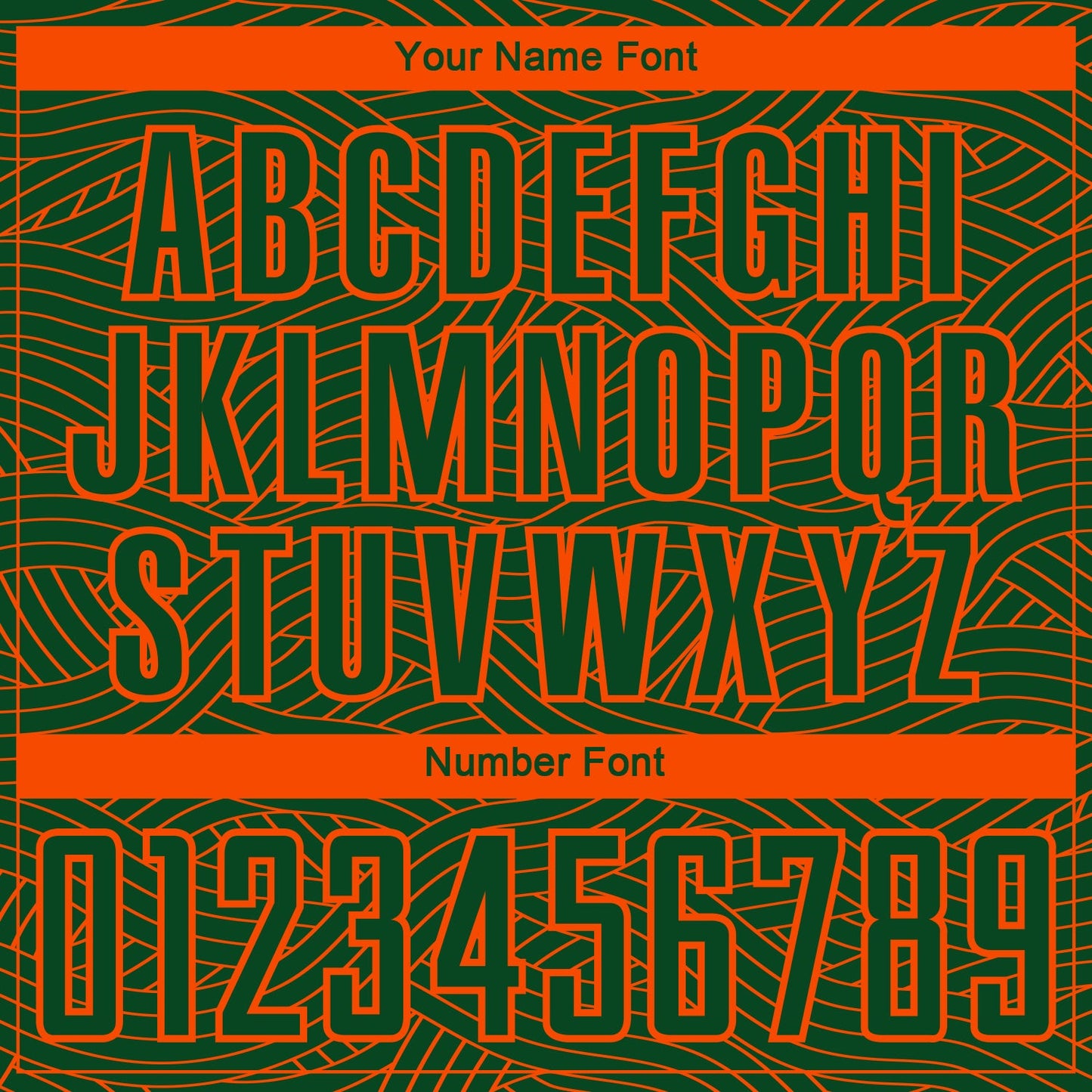 Custom Green-Orange Abstract Wave Lines Interlocking Sublimation Soccer Uniform Jersey view 6