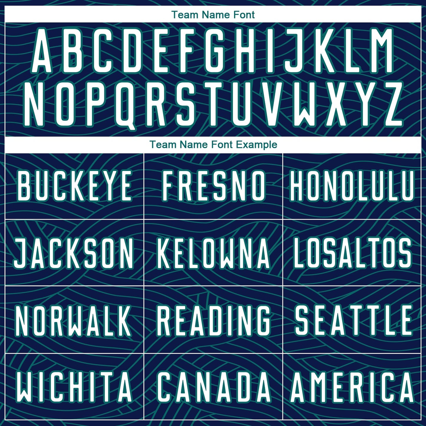 Custom Navy White-Teal Abstract Wave Lines Interlocking Sublimation Soccer Uniform Jersey view 5