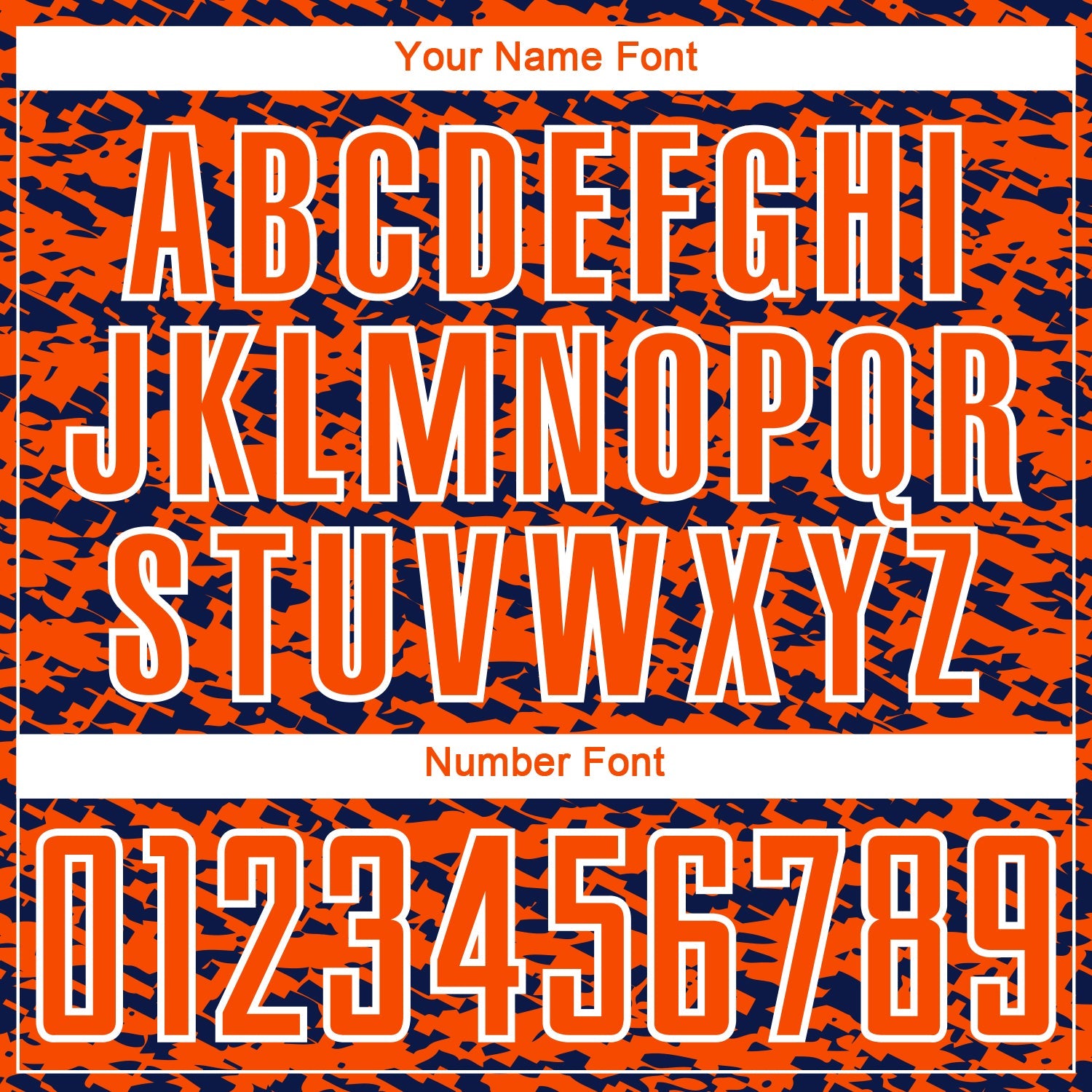 Custom Orange Navy-White Geometric Fragment Splatter Sublimation Soccer Uniform Jersey view 6