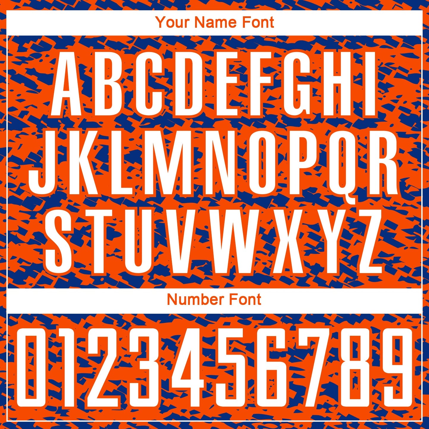 Custom Orange-Royal Geometric Fragment Splatter Sublimation Soccer Uniform Jersey view 6