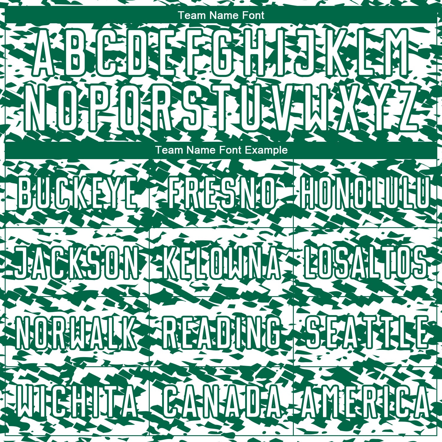 Custom White-Kelly Green Geometric Fragment Splatter Sublimation Soccer Uniform Jersey view 5
