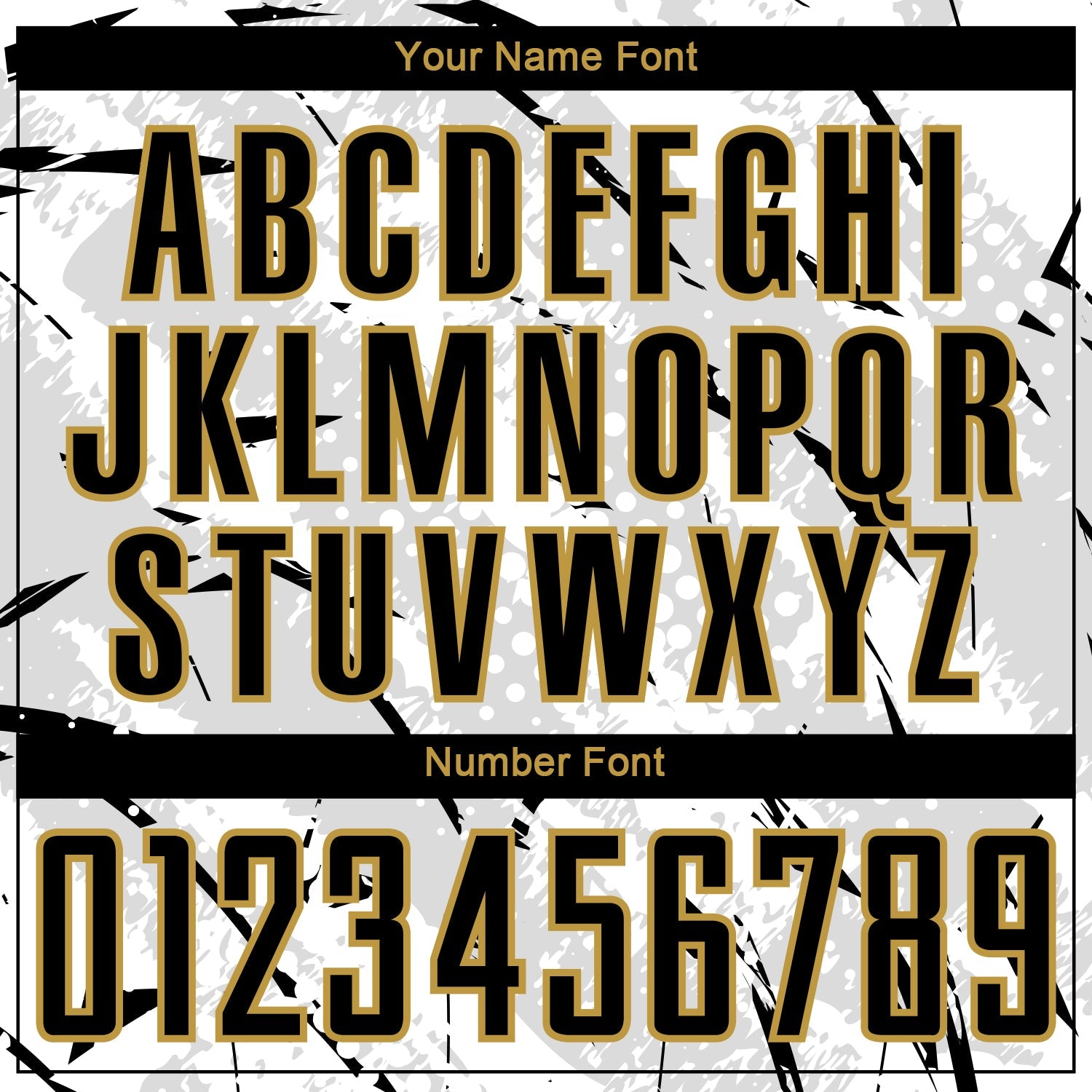 Custom White Black Gray-Old Gold Brush Stroke Slashes And Dot Grid Sublimation Soccer Uniform Jersey view 6