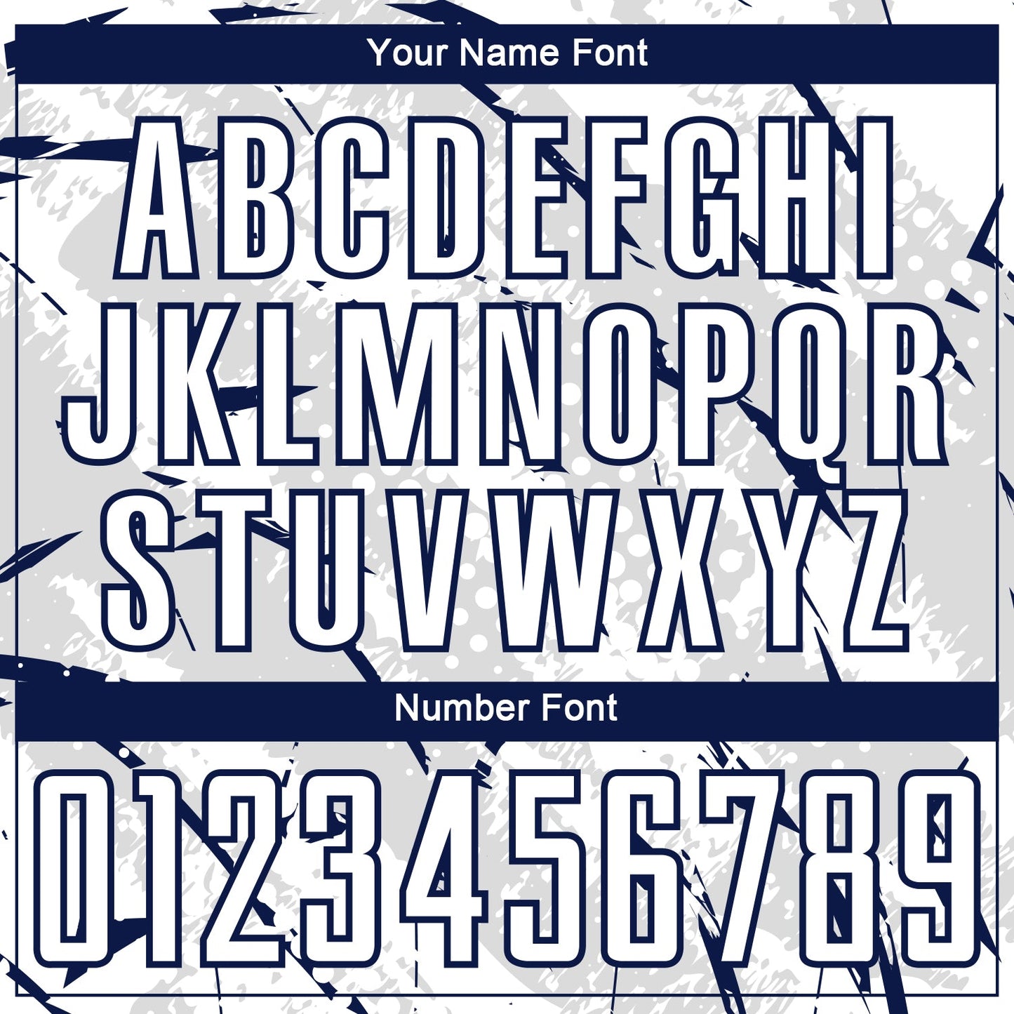 Custom White Navy-Gray Brush Stroke Slashes And Dot Grid Sublimation Soccer Uniform Jersey view 6