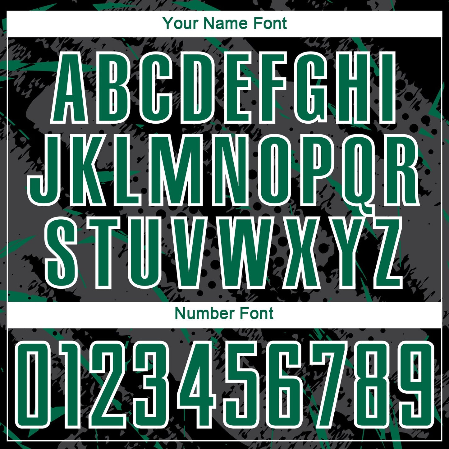 Custom Black Kelly Green Gray-White Brush Stroke Slashes And Dot Grid Sublimation Soccer Uniform Jersey view 6