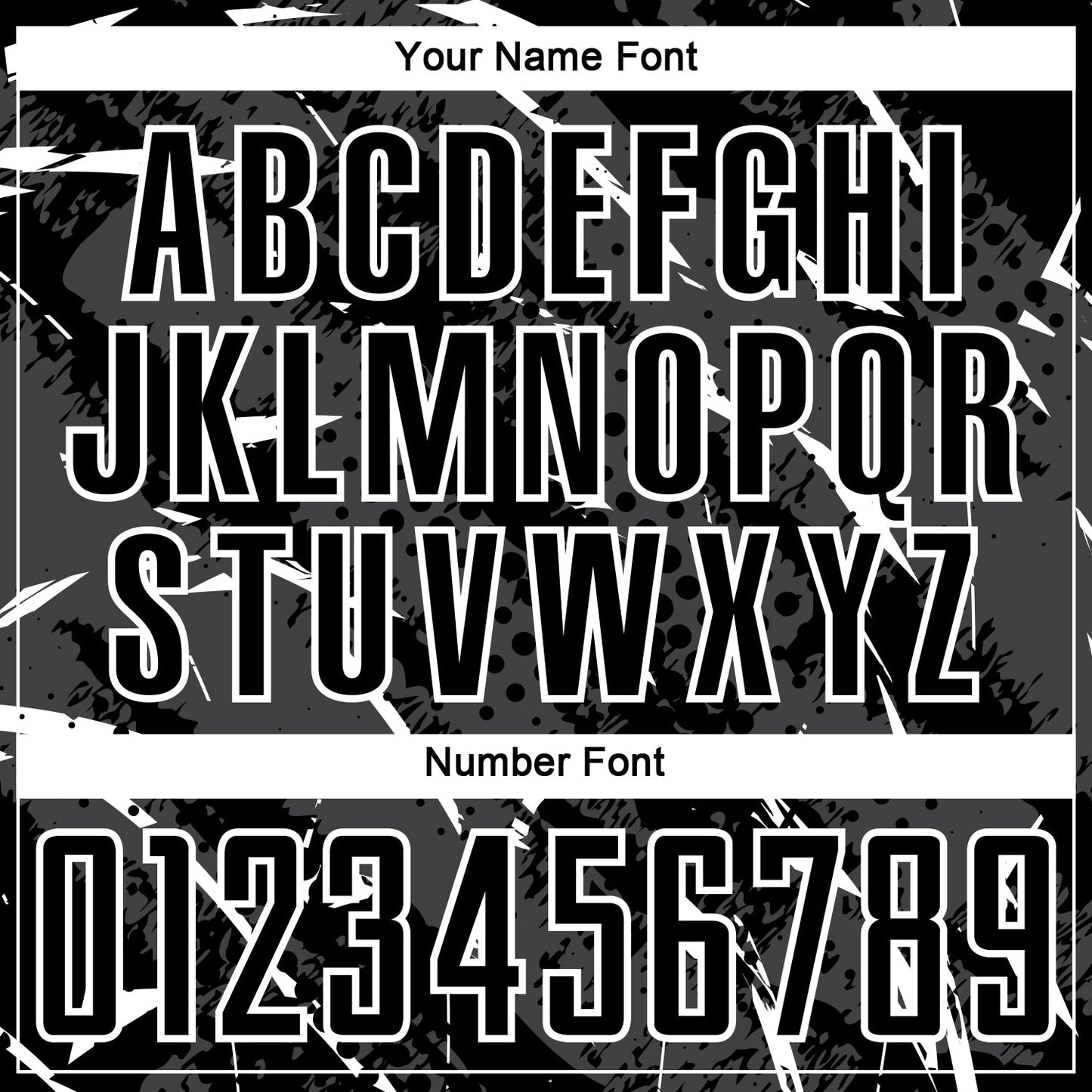 Custom Black White-Gray Brush Stroke Slashes And Dot Grid Sublimation Soccer Uniform Jersey view 6
