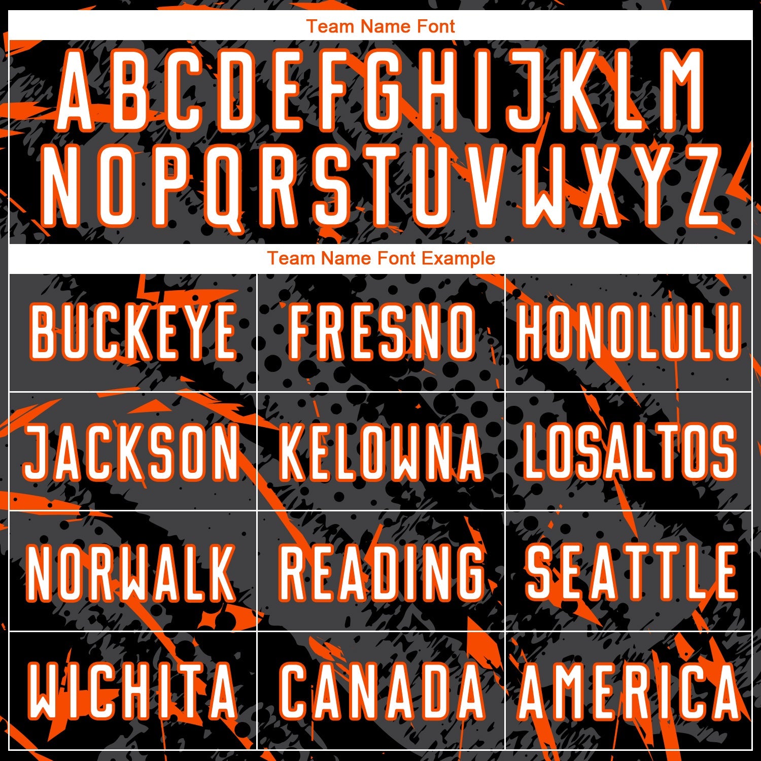 Custom Black White Orange-Gray Brush Stroke Slashes And Dot Grid Sublimation Soccer Uniform Jersey view 5