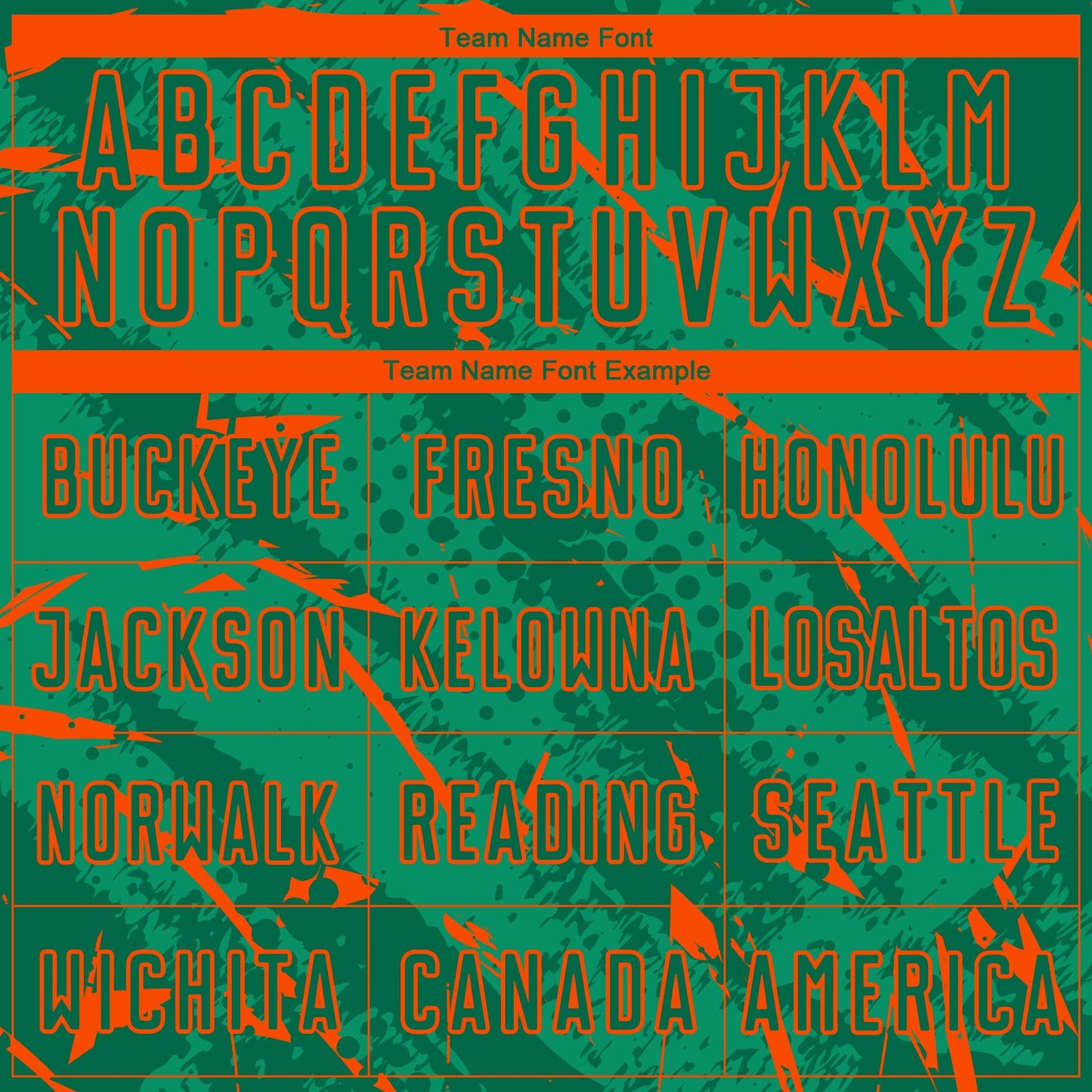 Custom Kelly Green-Orange Brush Stroke Slashes And Dot Grid Sublimation Soccer Uniform Jersey view 5