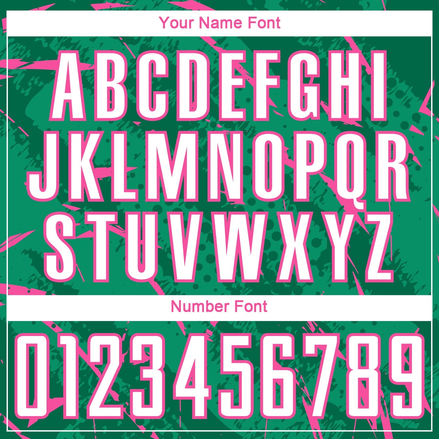 Custom Kelly Green White-Pink Brush Stroke Slashes And Dot Grid Sublimation Soccer Uniform Jersey view 6